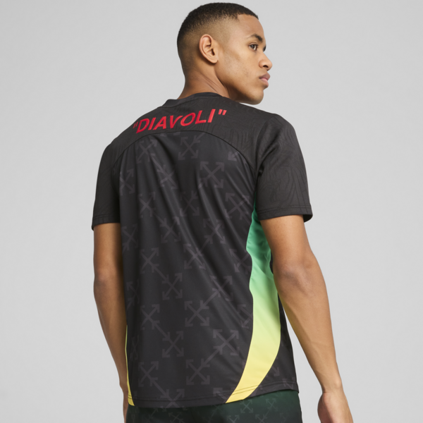 Camiseta prepartido AC MILAN x OFF-WHITE™ para hombre, PUMA Black-For All Time Red, large-ARG