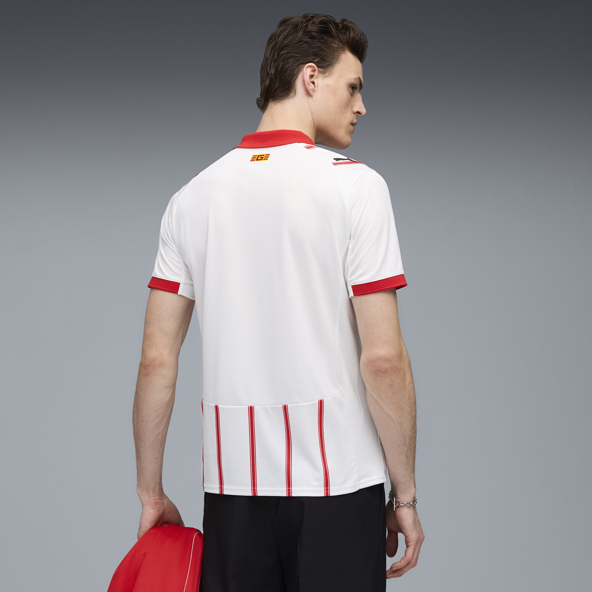 PUMA Girona FC 25/26 thuisshirt voor Heren, Rood/Wit, Maat XXL thumbnail 5