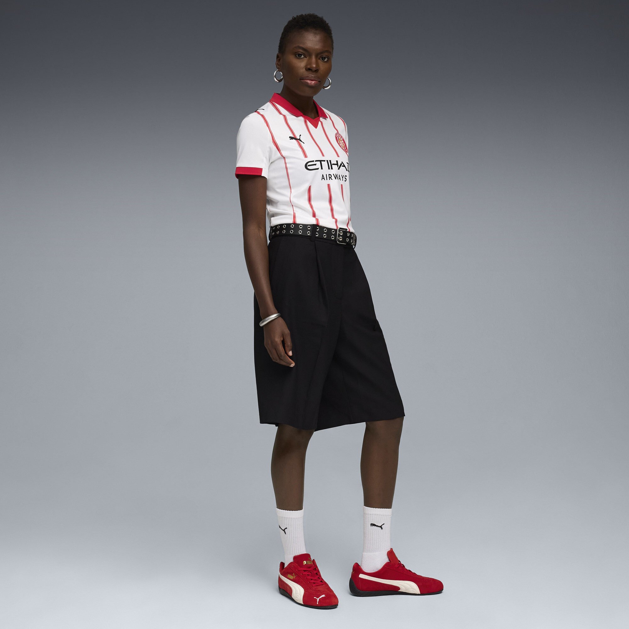 PUMA Girona FC 25/26 thuisshirt voor Dames, Rood/Wit, Maat M thumbnail 6