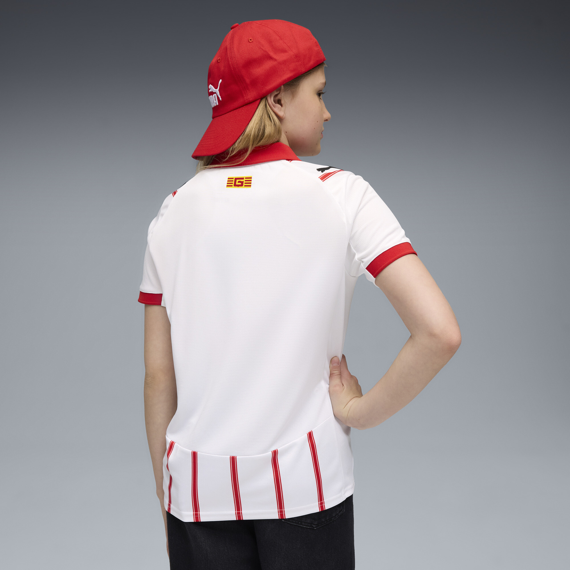 PUMA Girona FC 25/26 thuisshirt, Rood/Wit, Maat 2-3Y thumbnail 4