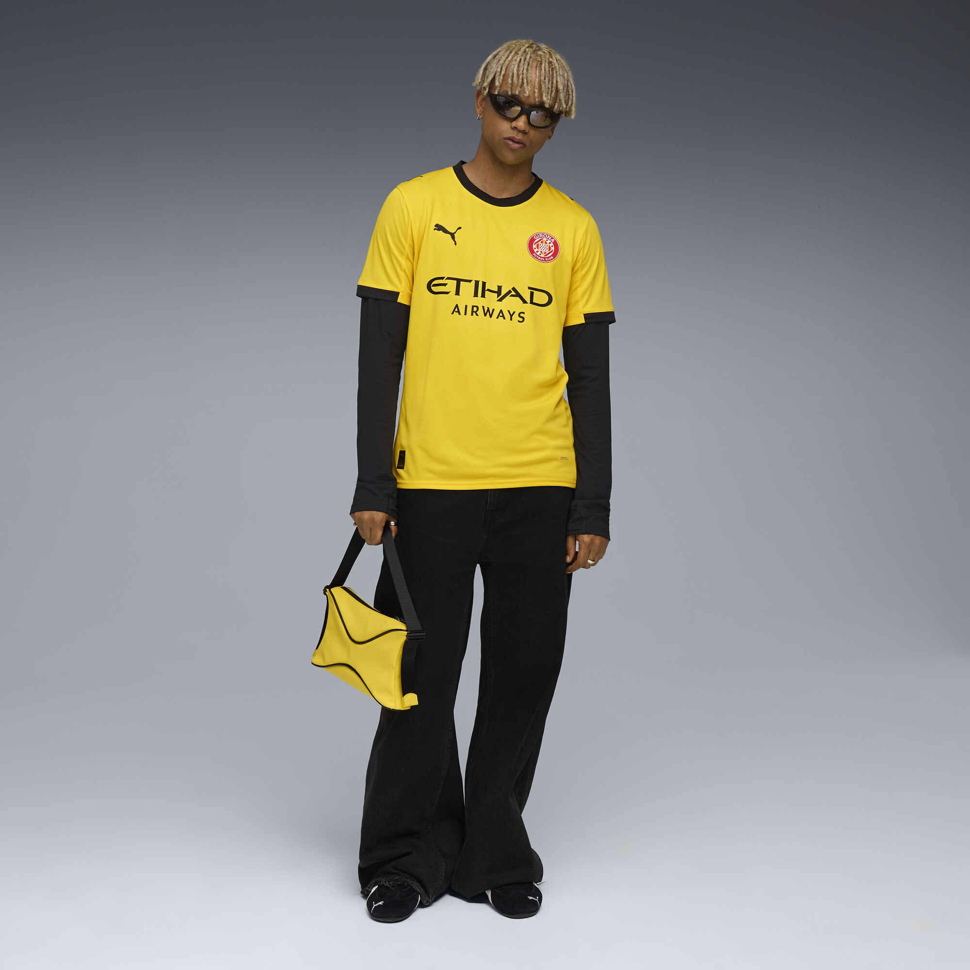 PUMA Girona FC 25/26 uitshirt voor Heren, Rood/Geel, Maat XXL thumbnail 4