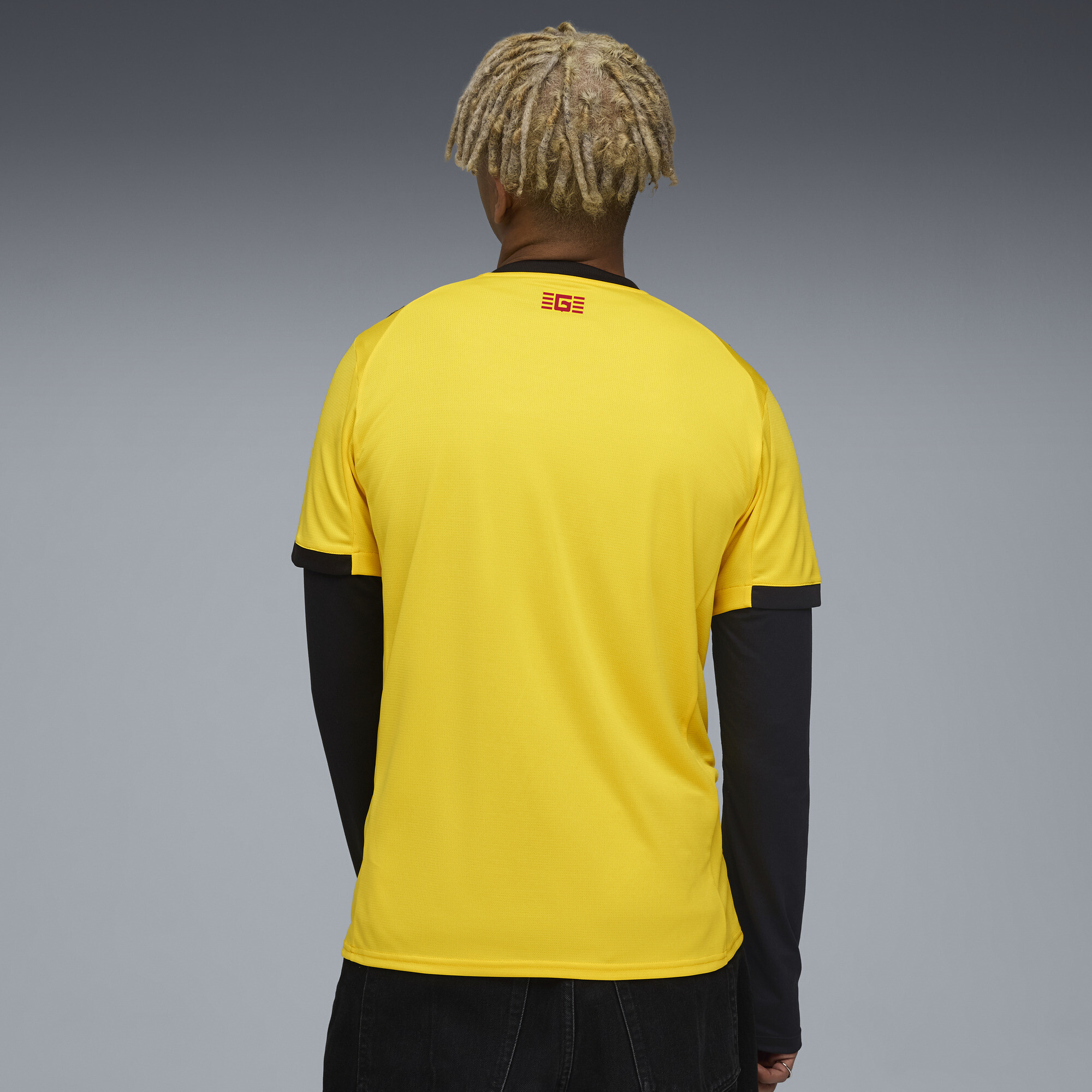 PUMA Girona FC 25/26 uitshirt voor Heren, Rood/Geel, Maat XXL thumbnail 3