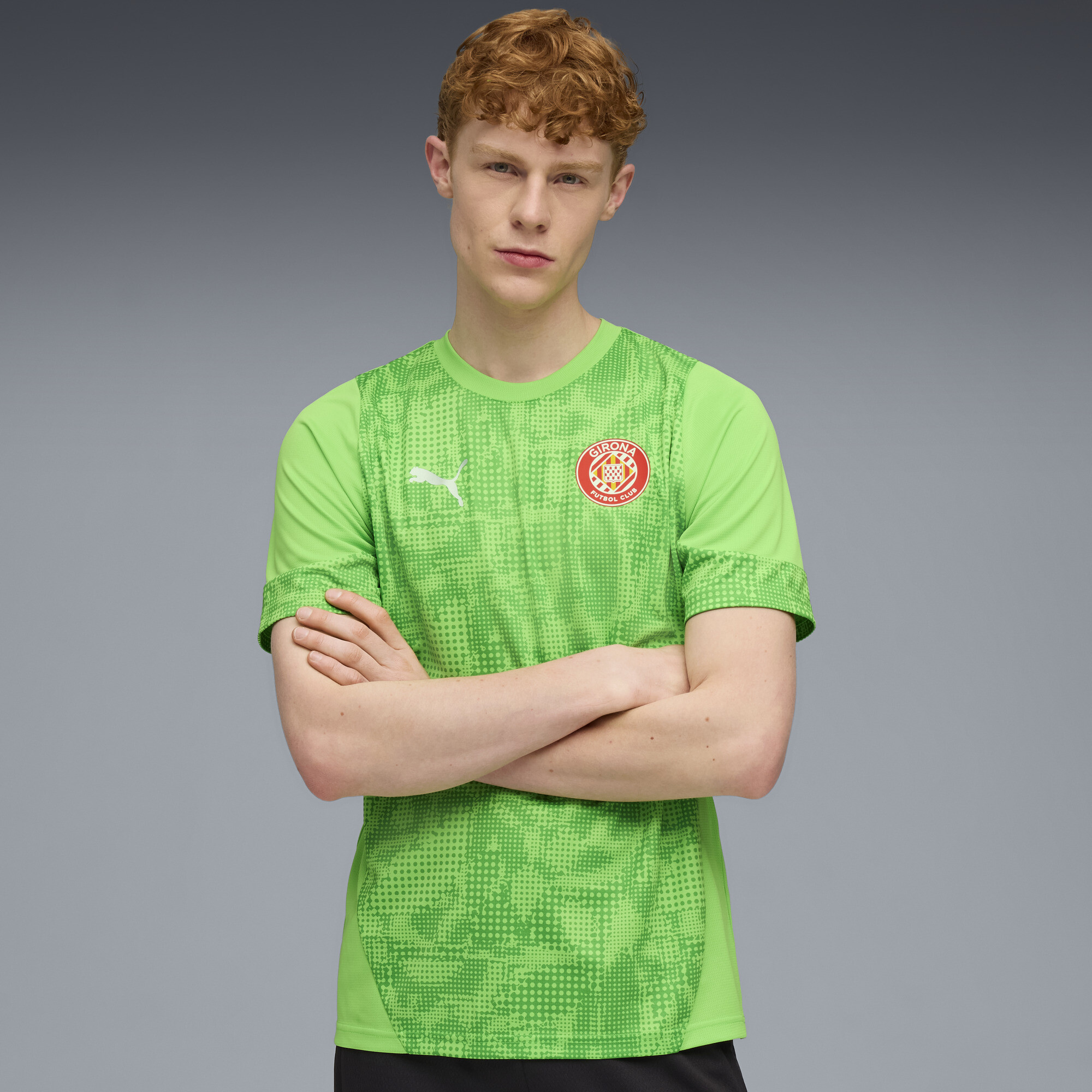 PUMA Girona FC Trainingsshirt voor Heren, Groen, Maat XL thumbnail 4