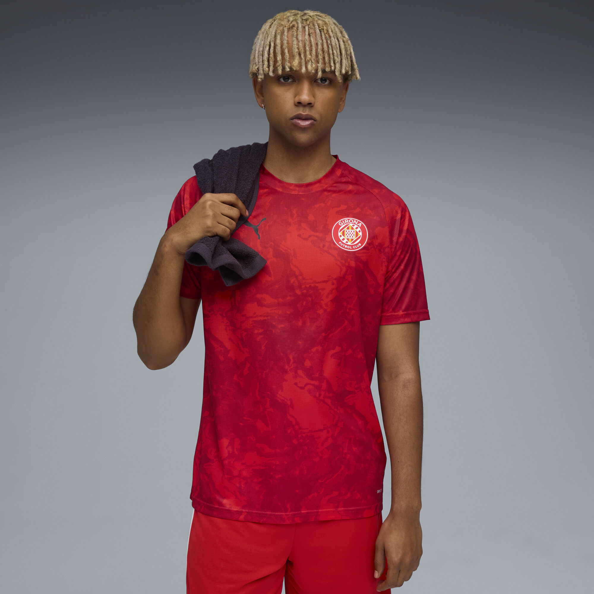 PUMA Girona FC Pre-match shirt voor Heren, Zwart/Rood, Maat XXL thumbnail 4