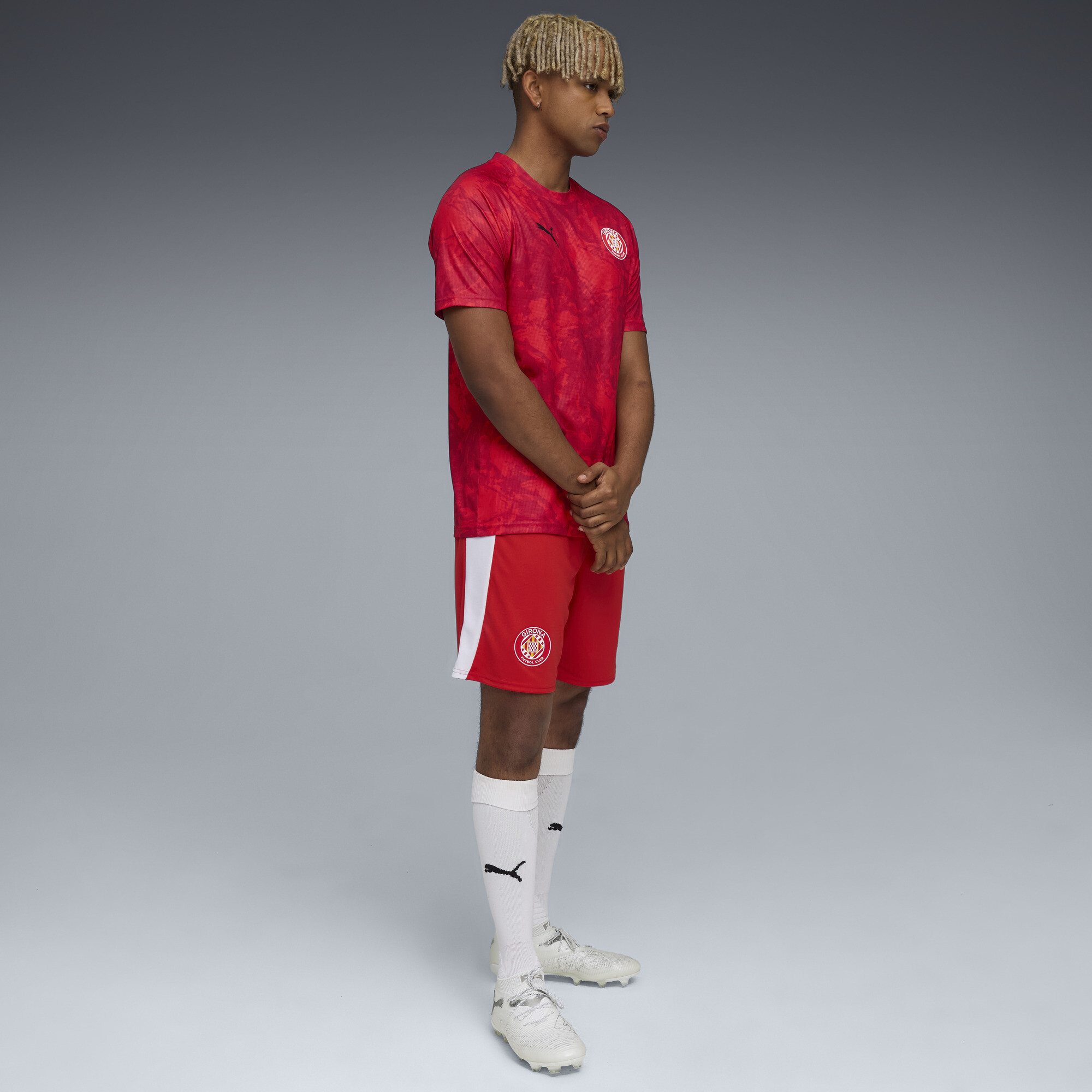 PUMA Girona FC Pre-match shirt voor Heren, Zwart/Rood, Maat XXL thumbnail 2