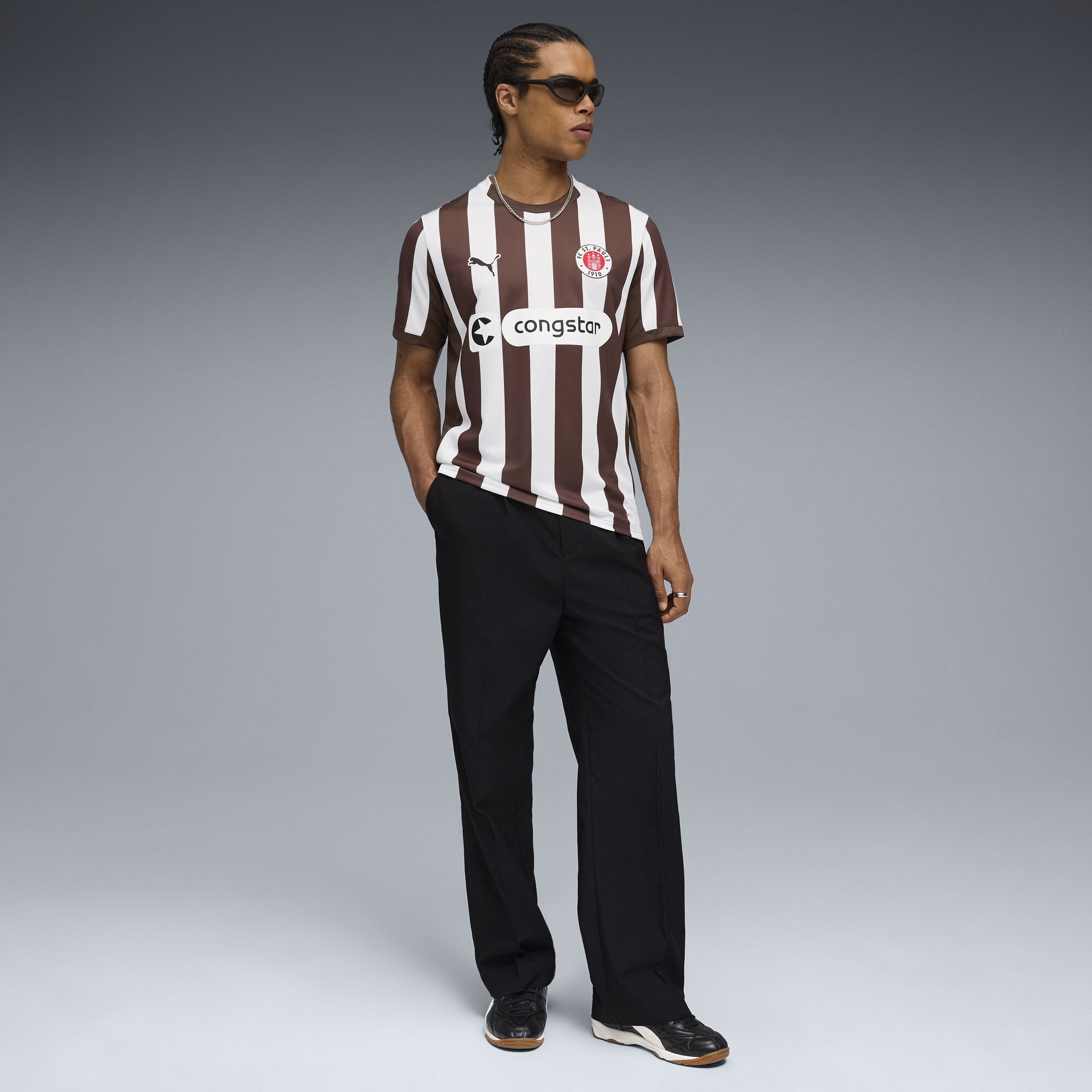 PUMA FC St. Pauli 25/26 thuisshirt voor Heren, Wit/Bruin, Maat M thumbnail 4