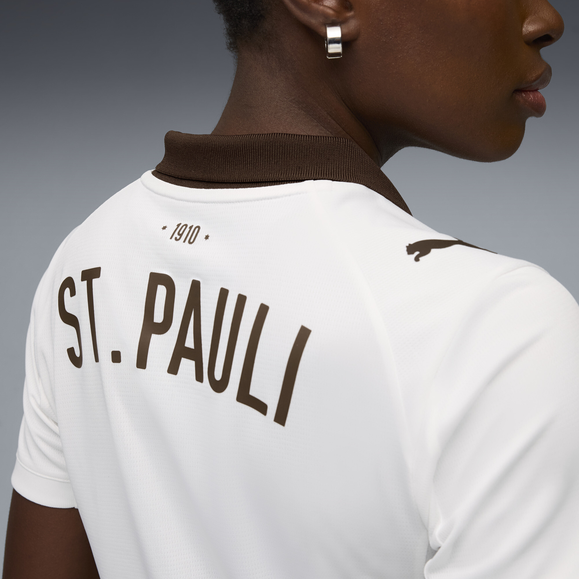 PUMA FC St. Pauli 25/26 uitshirt voor Dames, Wit/Bruin, Maat 3XL thumbnail 7