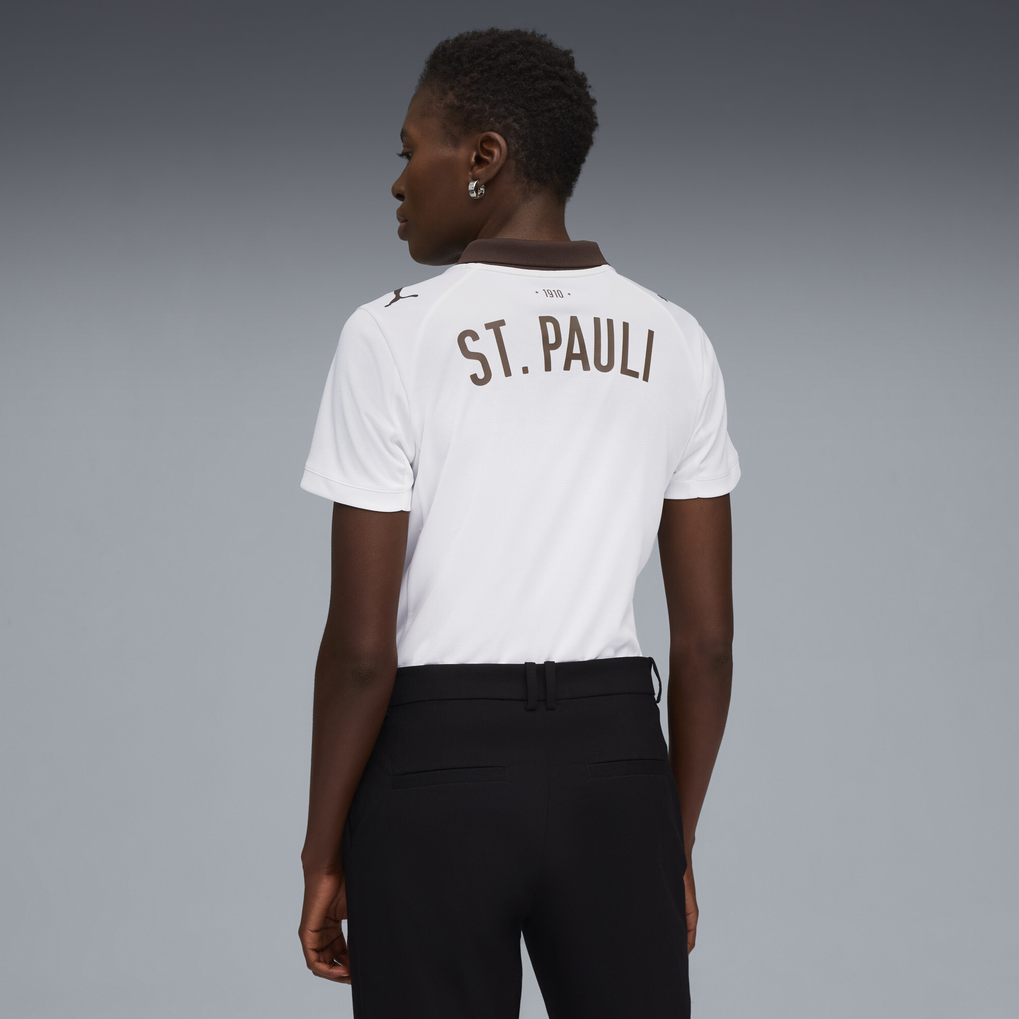 PUMA FC St. Pauli 25/26 uitshirt voor Dames, Wit/Bruin, Maat 3XL thumbnail 5
