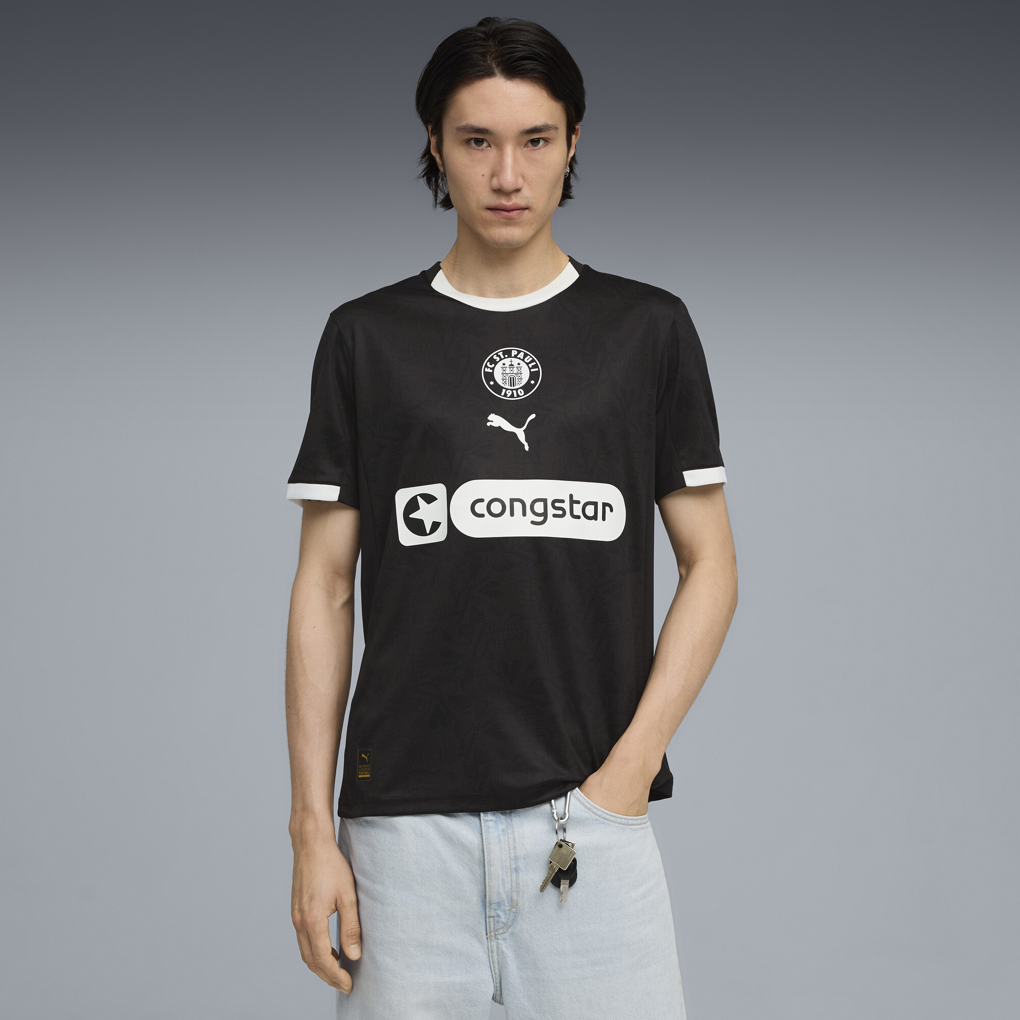 PUMA FC St. Pauli 25/26 derde shirt voor Heren, Zwart/Wit, Maat M thumbnail 6