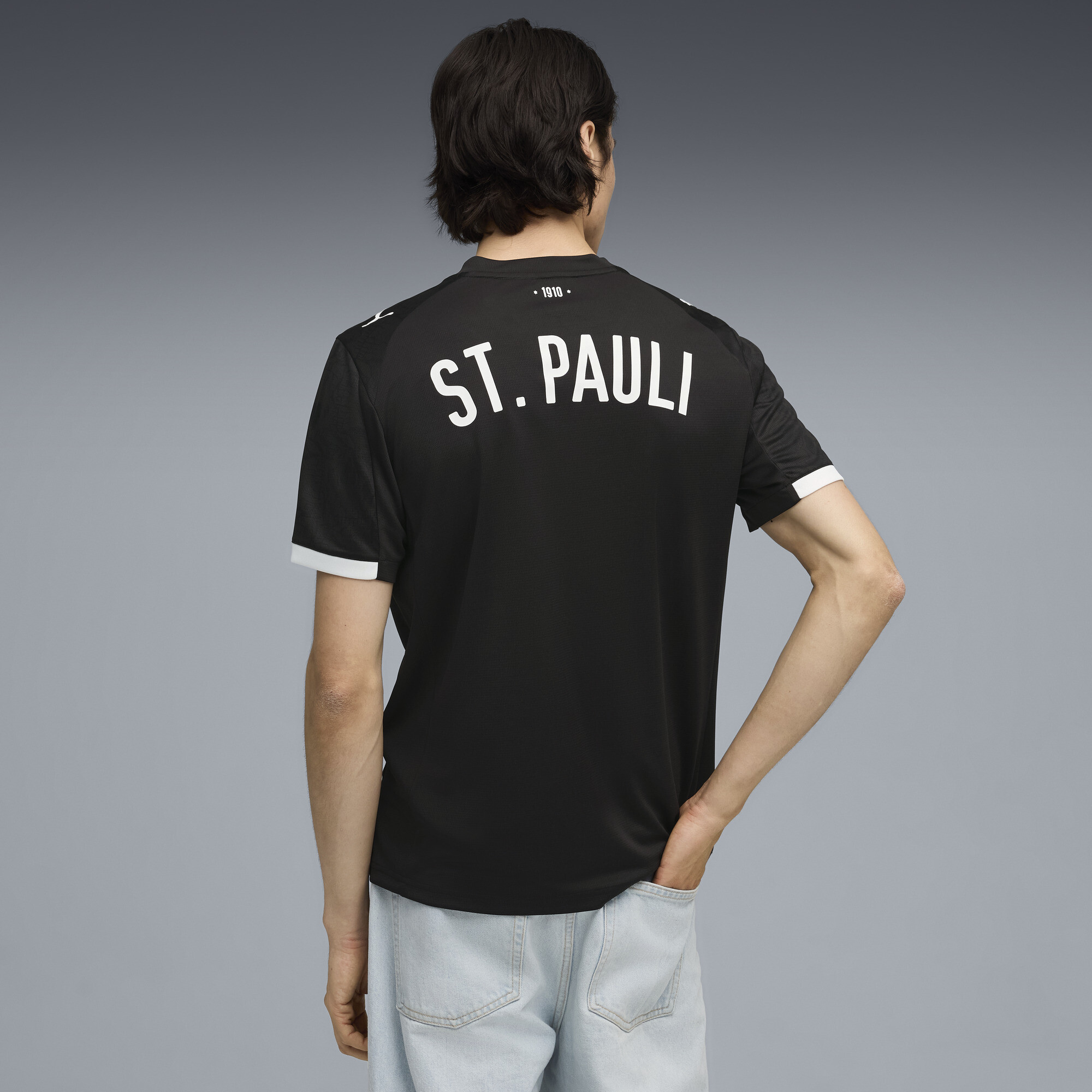 PUMA FC St. Pauli 25/26 derde shirt voor Heren, Zwart/Wit, Maat M thumbnail 3