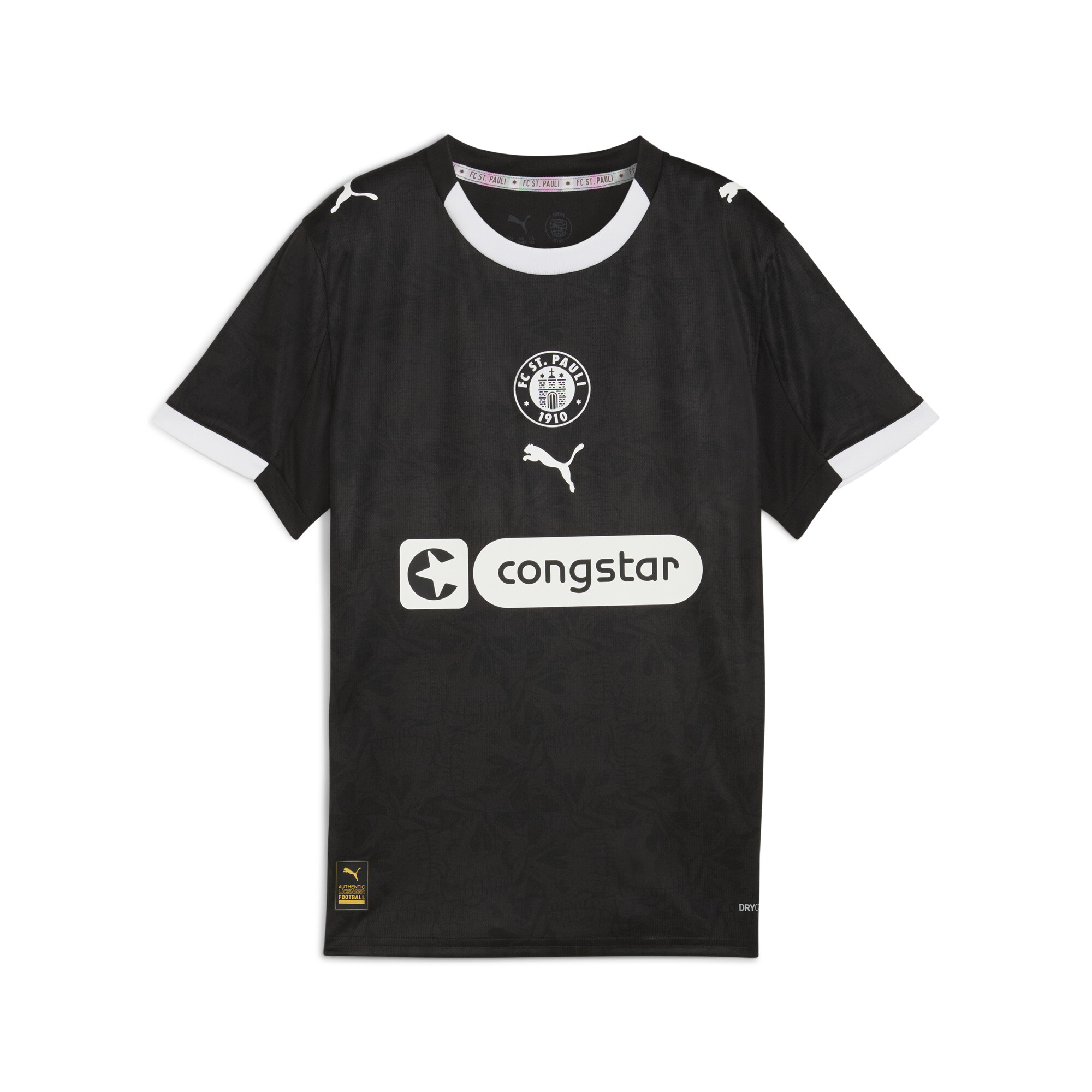 PUMA FC St. Pauli 25/26 derde shirt, Zwart/Wit, Maat 3-4Y thumbnail 3