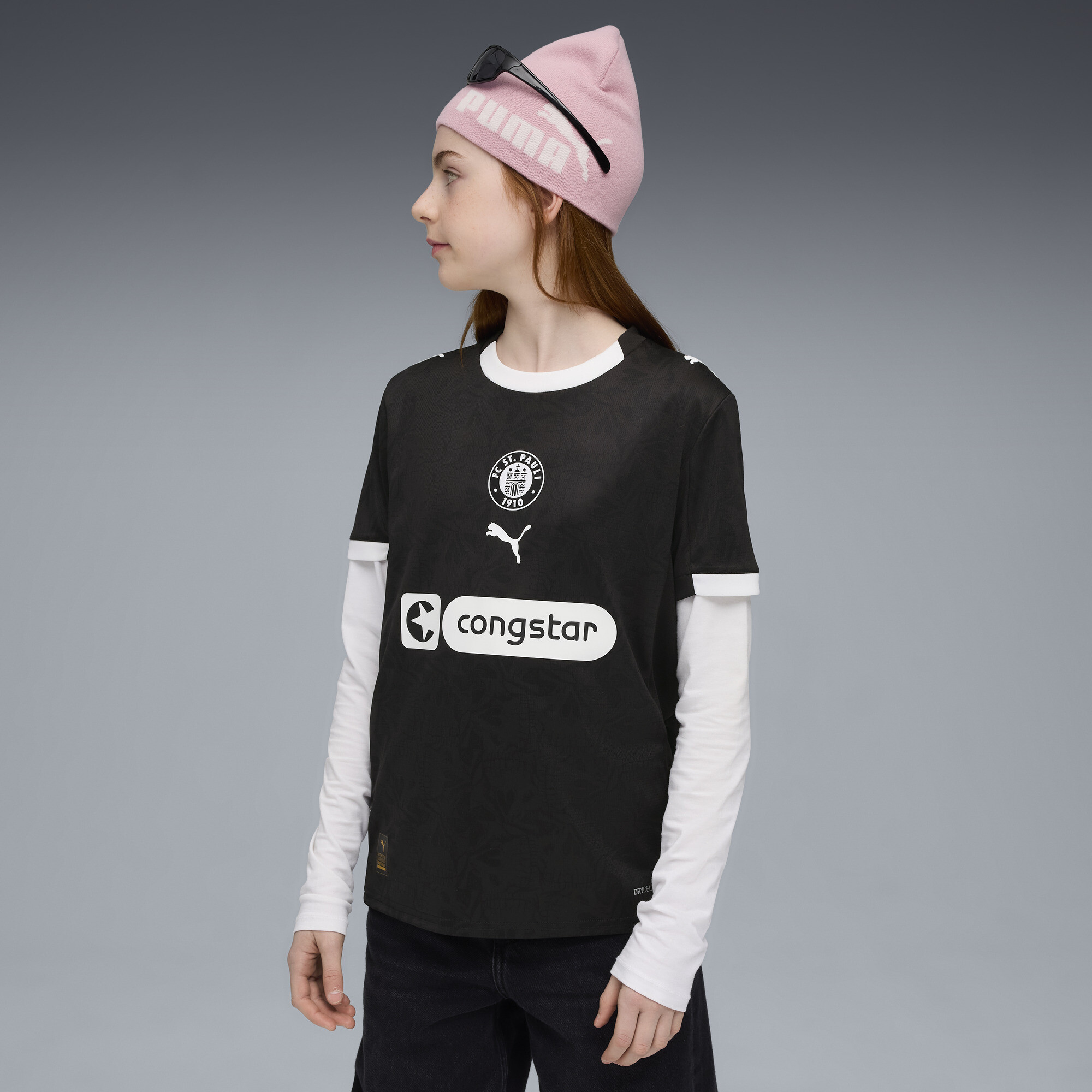 PUMA FC St. Pauli 25/26 derde shirt, Zwart/Wit, Maat 3-4Y