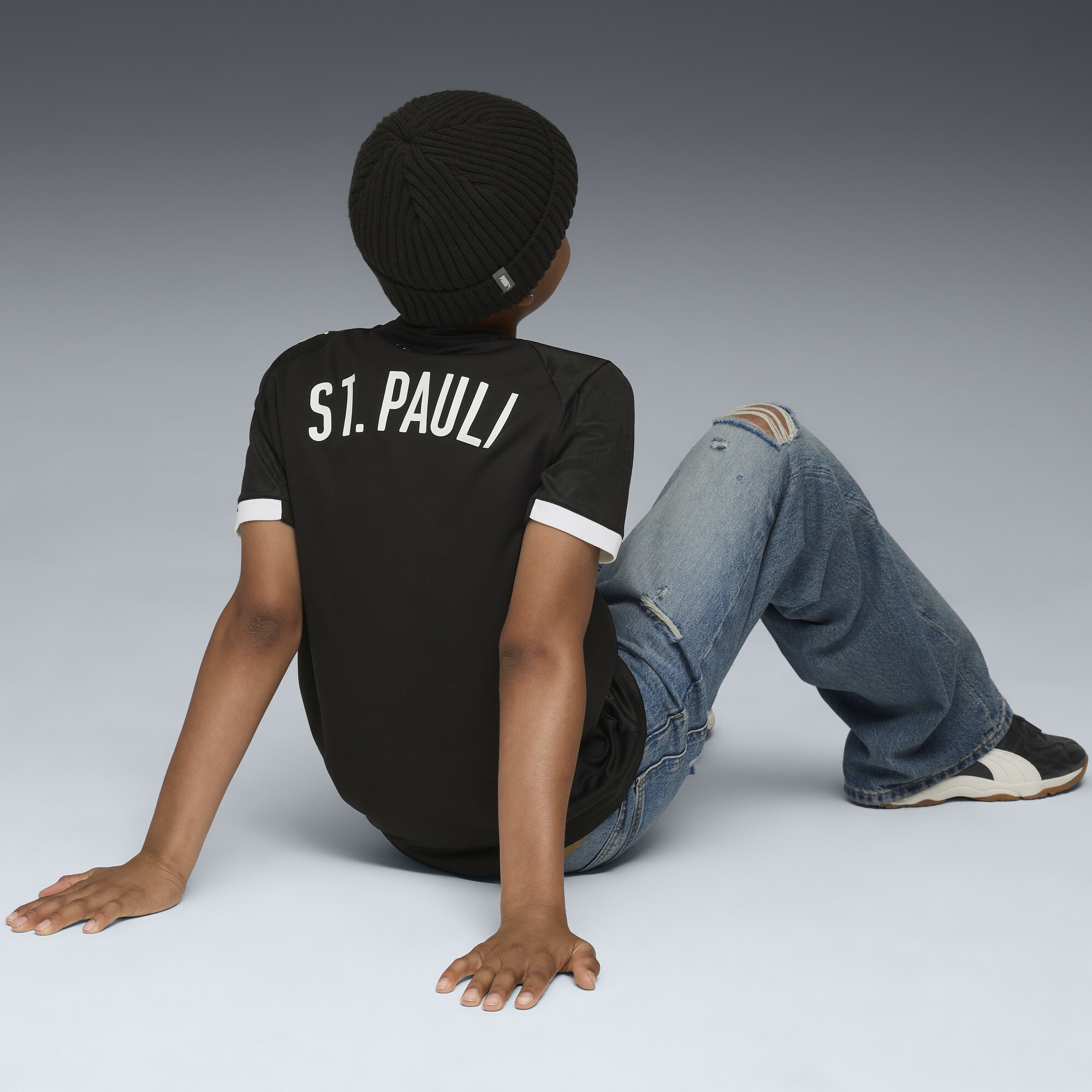 PUMA FC St. Pauli 25/26 derde shirt, Zwart/Wit, Maat 3-4Y thumbnail 4