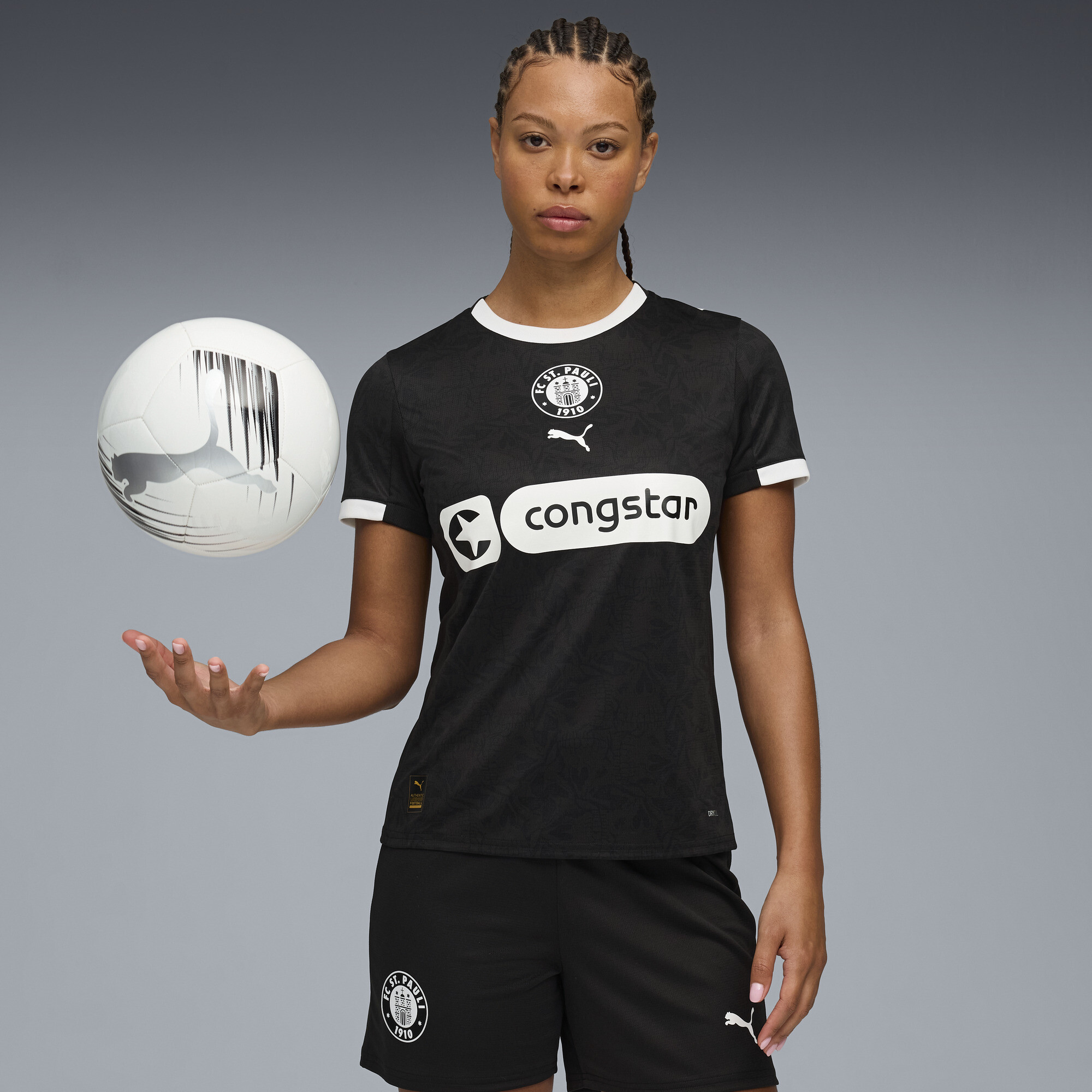 PUMA FC St. Pauli 25/26 derde shirt voor Dames, Zwart/Wit, Maat XS thumbnail 6