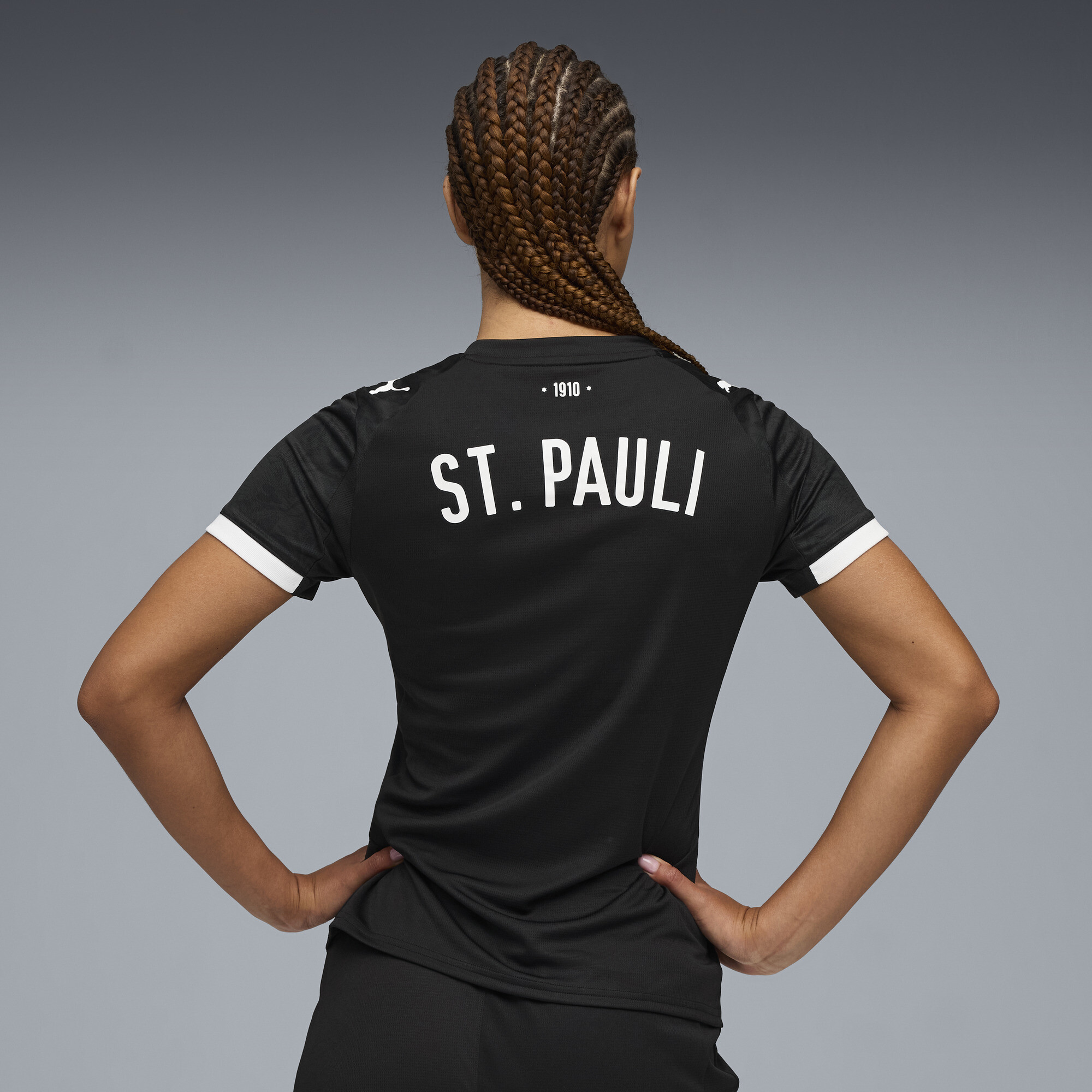 PUMA FC St. Pauli 25/26 derde shirt voor Dames, Zwart/Wit, Maat XS thumbnail 3