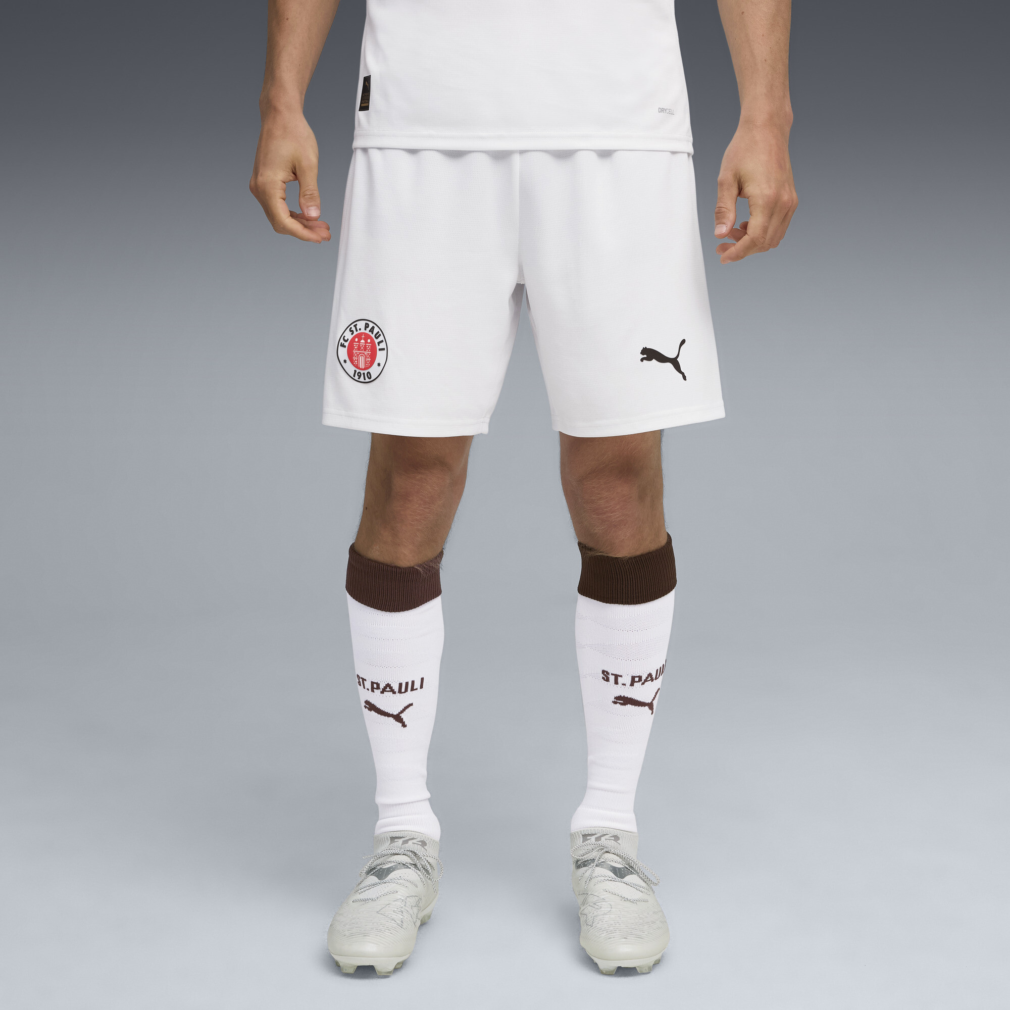 PUMA FC St. Pauli 25/26 short voor Heren, Wit/Bruin, Maat XL thumbnail 6