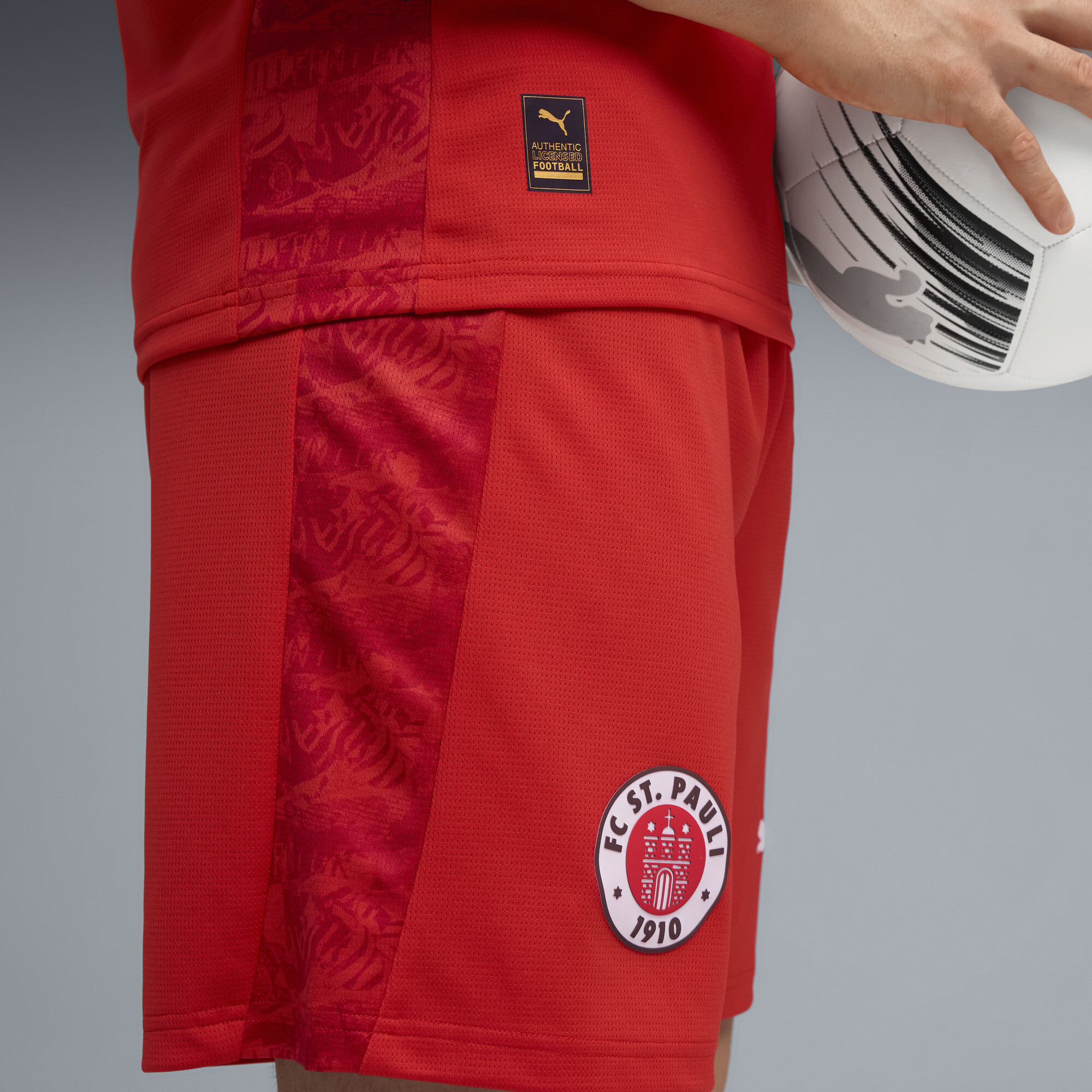 PUMA FC St. Pauli 25/26 short voor Heren, Rood/Wit, Maat S thumbnail 5