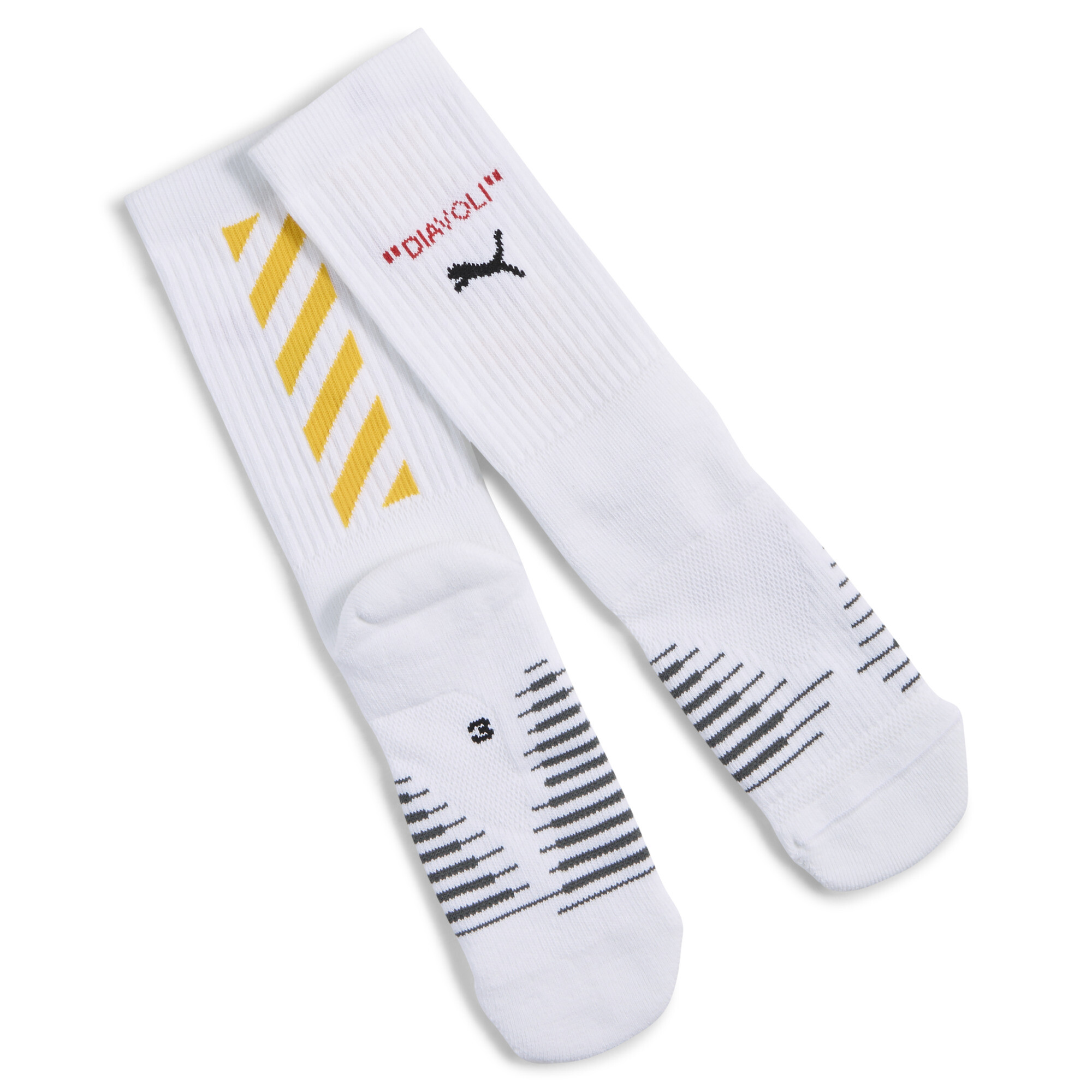 Puma AC MILAN x OFF-WHITE™ Socken Herren | Mit Other Pattern | White/Yellow Sizzle | Größe: UK 9-11