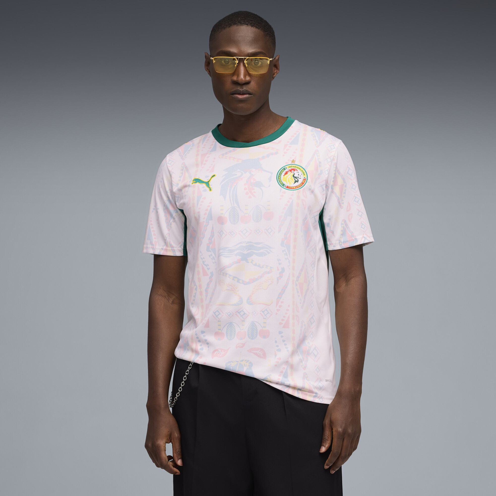 PUMA Senegal Home Crew Neck Short Sleeve Replica Jersey
