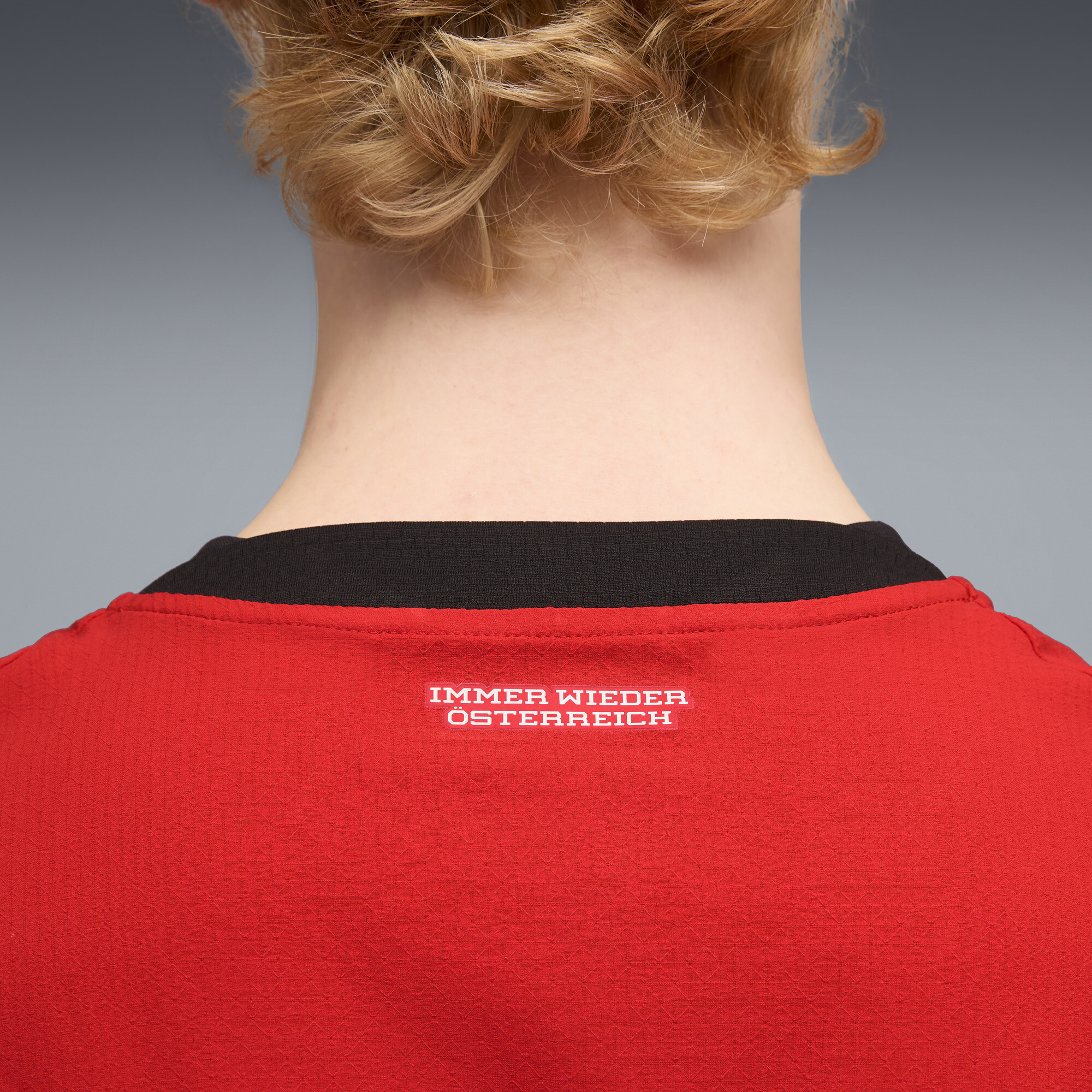 PUMA Oostenrijk 2026 Authentic thuisshirt voor Heren, Zwart/Rood, Maat XL thumbnail 3