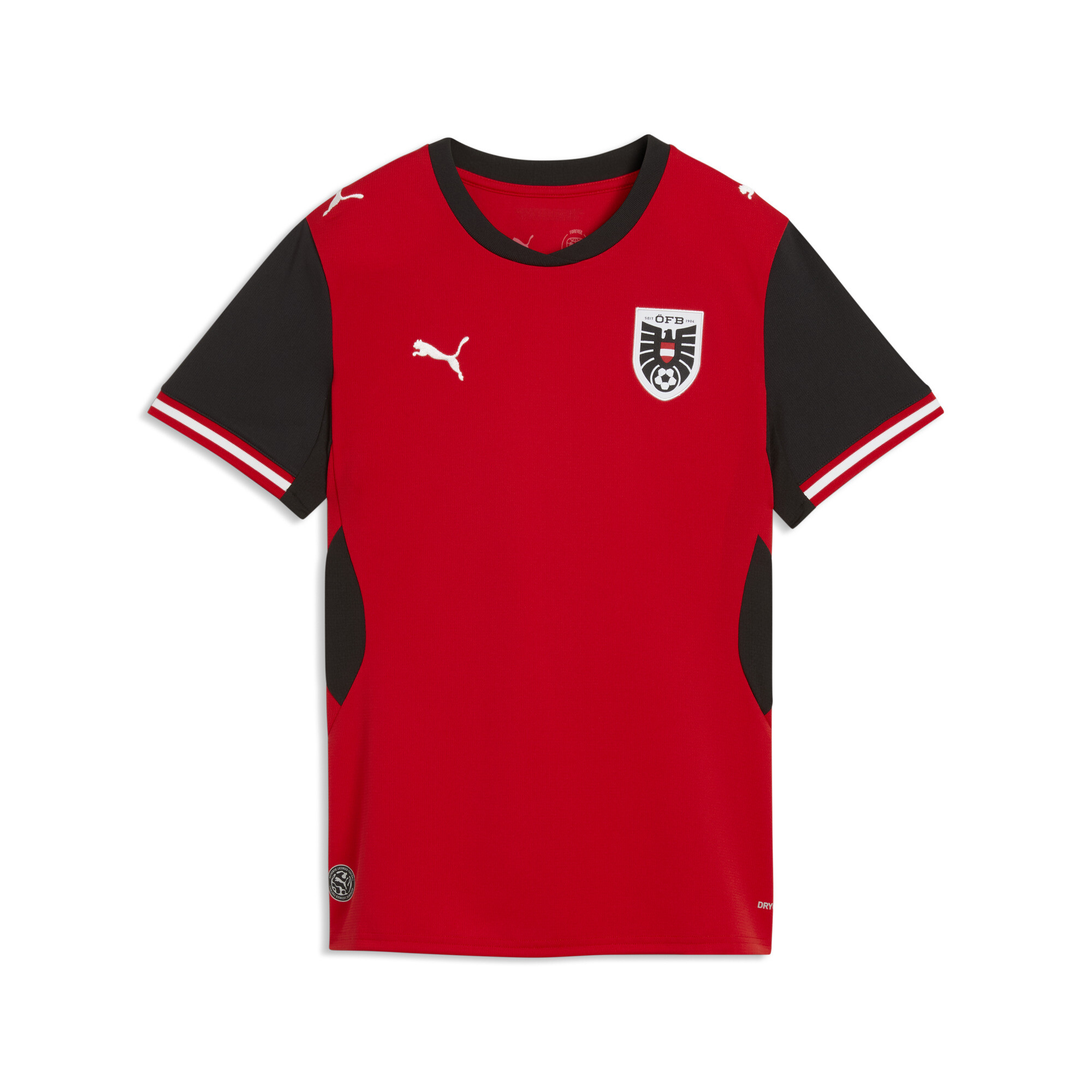 PUMA Oostenrijk 2026 thuisshirt voor Dames, Zwart/Rood, Maat L