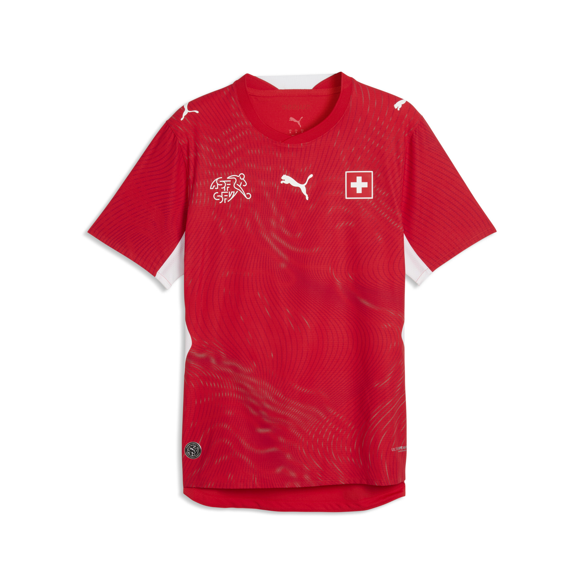 PUMA Zwitserland 2026 Authentic thuisshirt voor Heren, Rood/Wit, Maat L