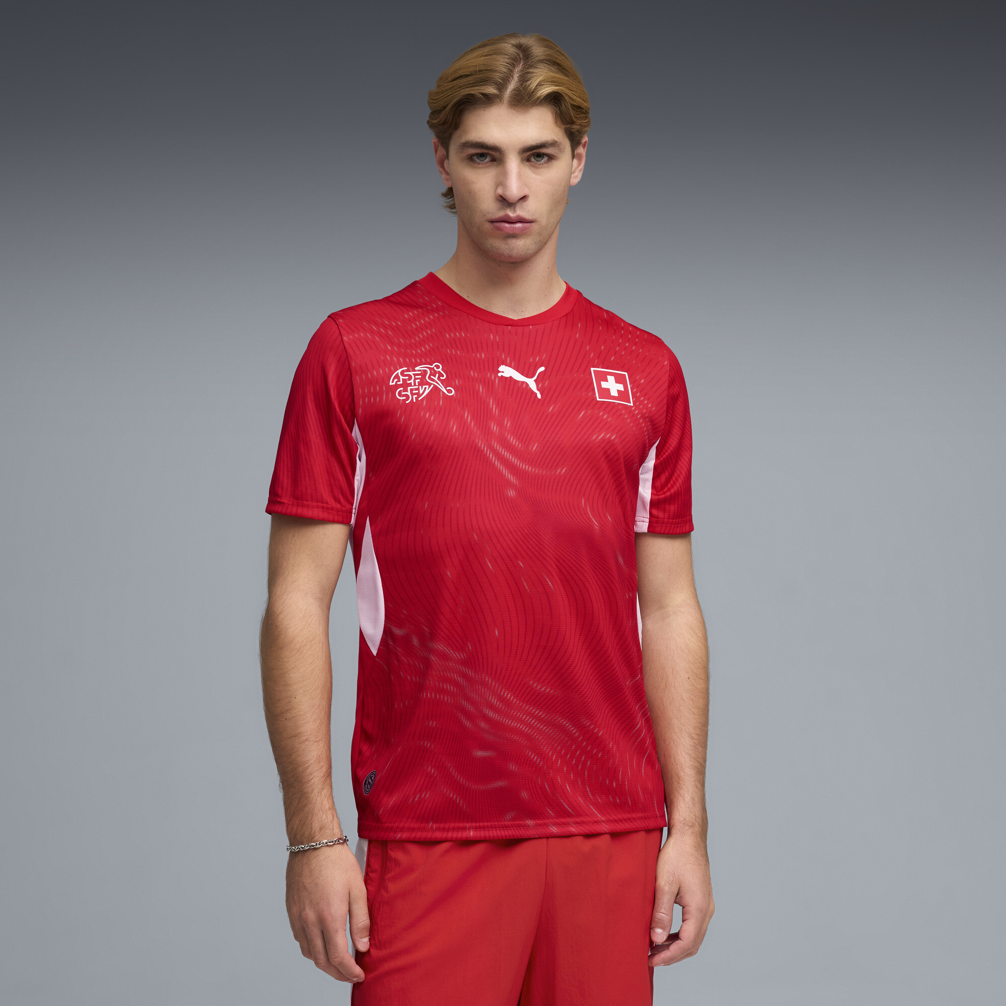PUMA Zwitserland 2026 thuisshirt voor Heren, Rood/Wit, Maat 3XL thumbnail 6