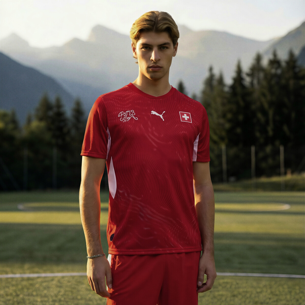 Switzerland 2026 Home Jersey Men in Red/White by PUMA, XXL