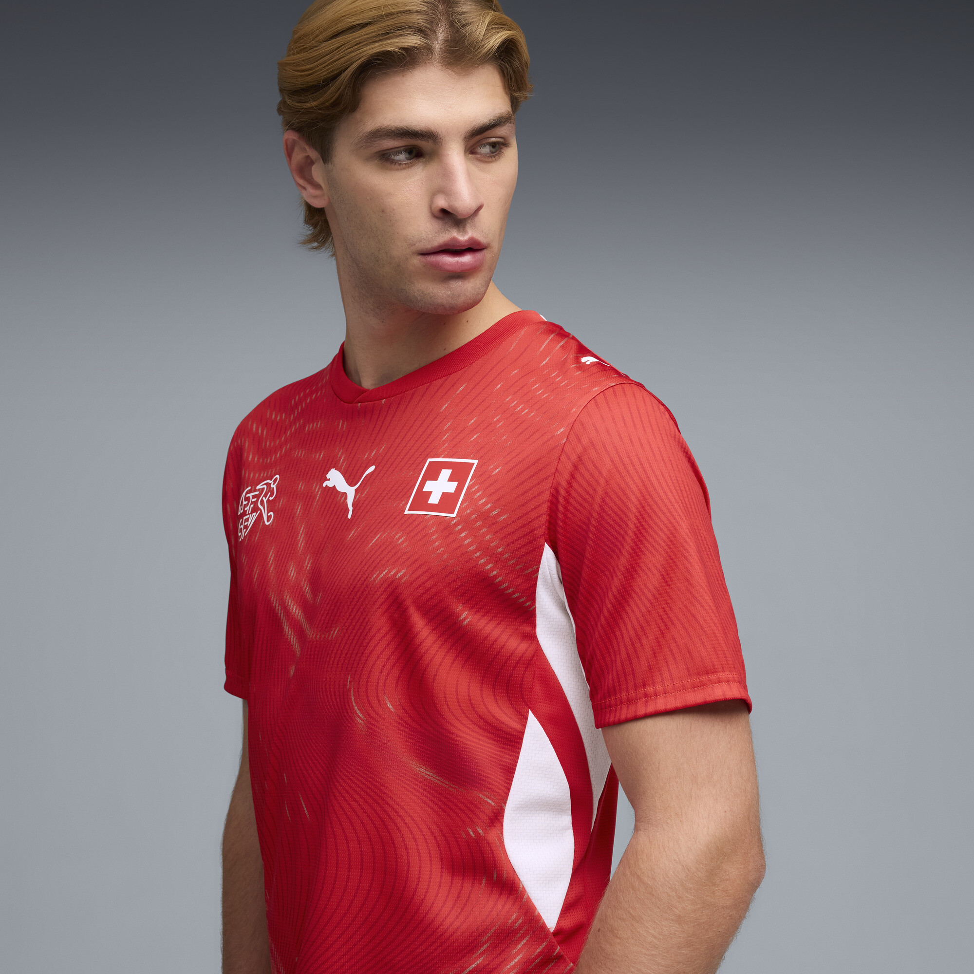 PUMA Zwitserland 2026 thuisshirt voor Heren, Rood/Wit, Maat 3XL thumbnail 5