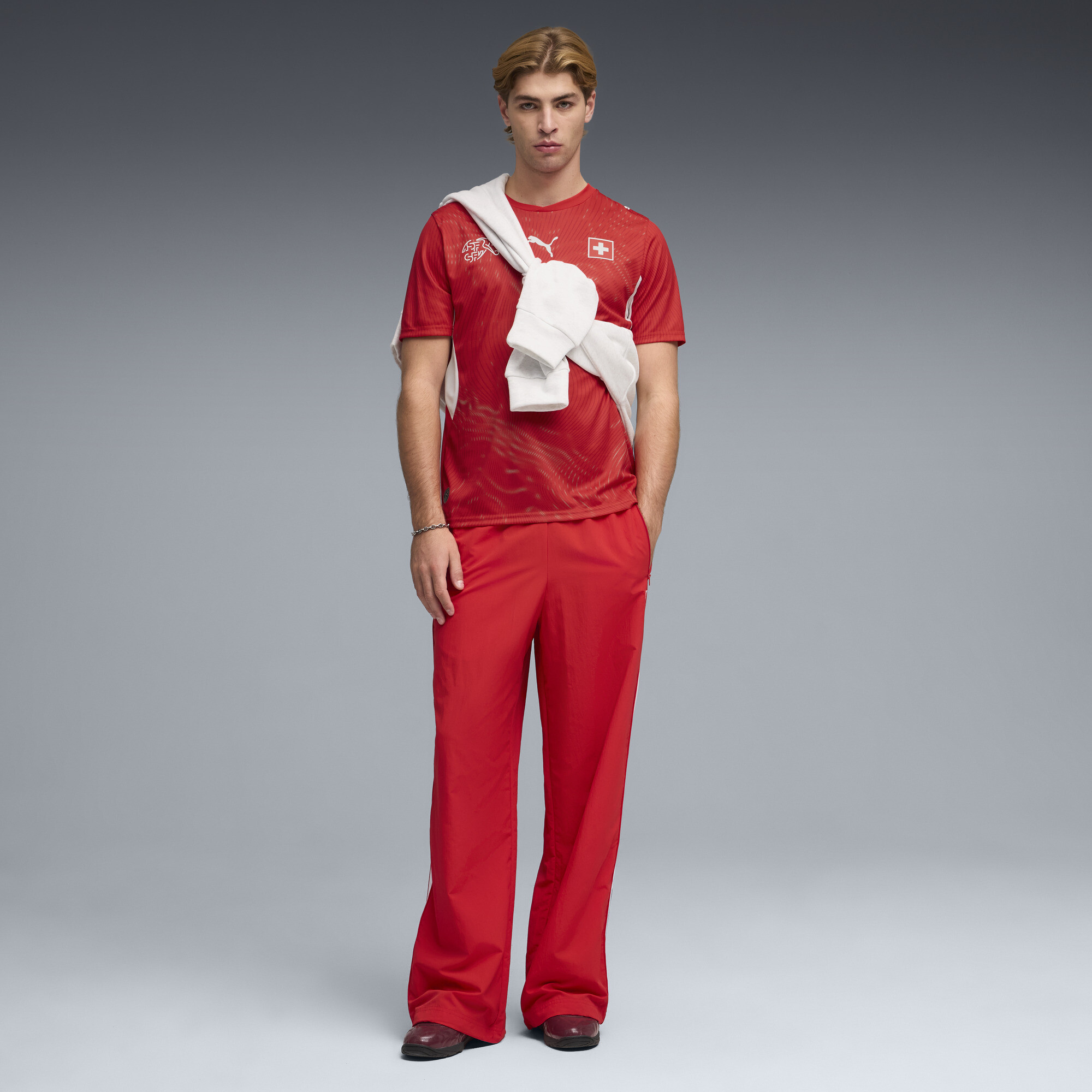 PUMA Zwitserland 2026 thuisshirt voor Heren, Rood/Wit, Maat 3XL thumbnail 4