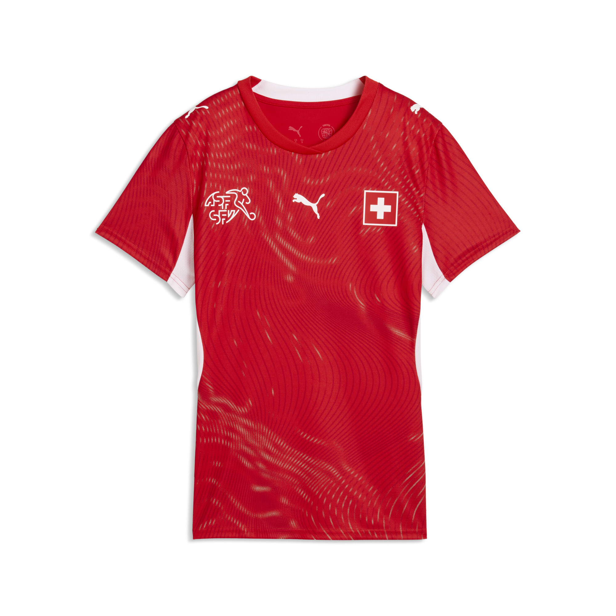PUMA Zwitserland 2026 thuisshirt voor Dames, Rood/Wit, Maat S