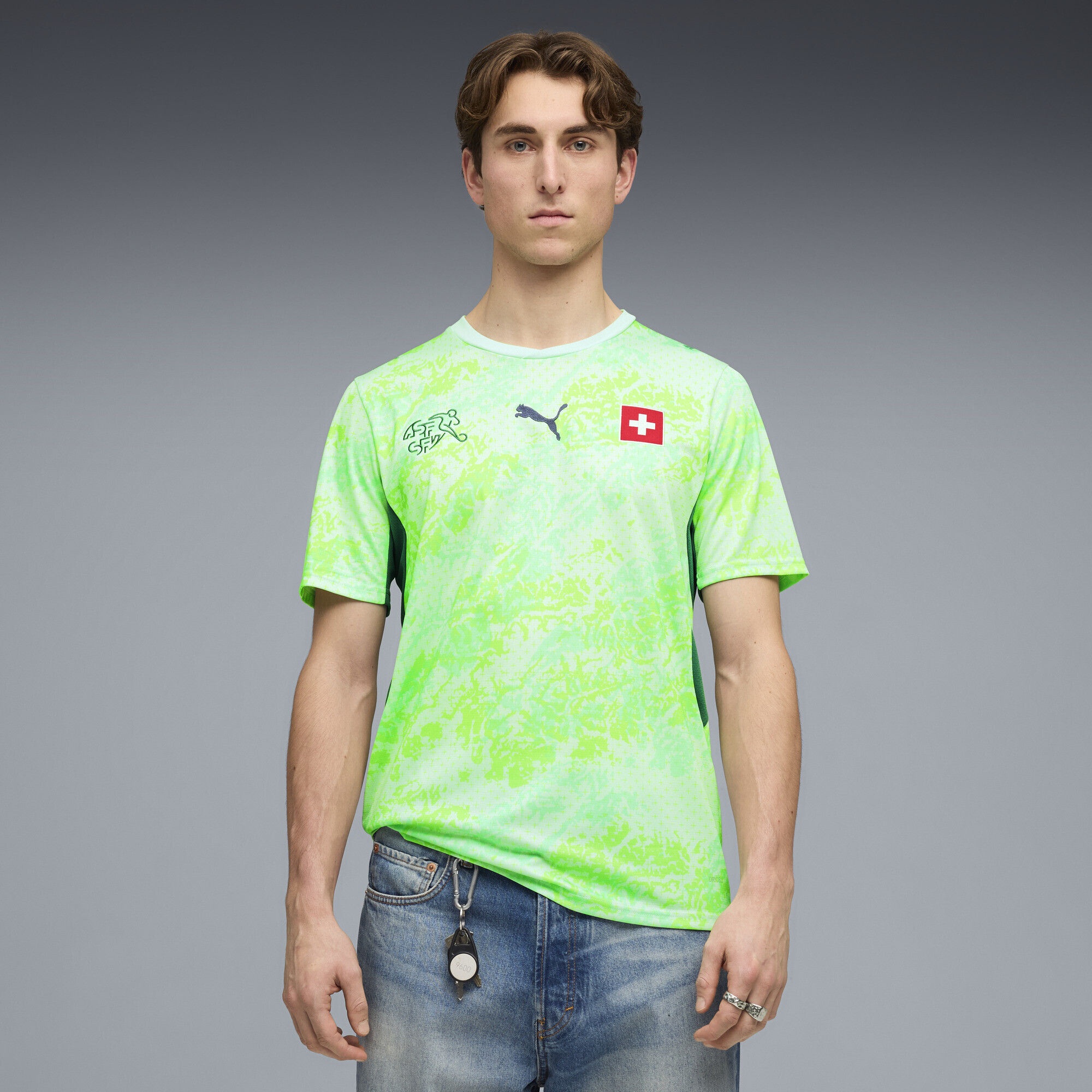 PUMA Switzerland Away Crew Neck Short Sleeve Replica Jersey