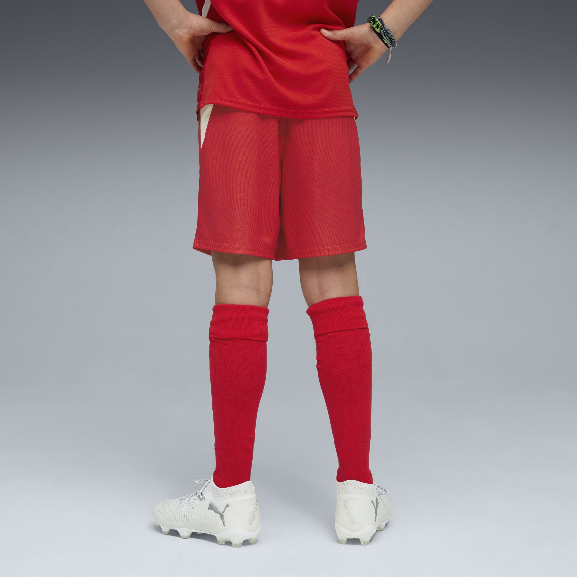 PUMA Zwitserland 2026 short, Rood/Wit, Maat 9-10Y thumbnail 5