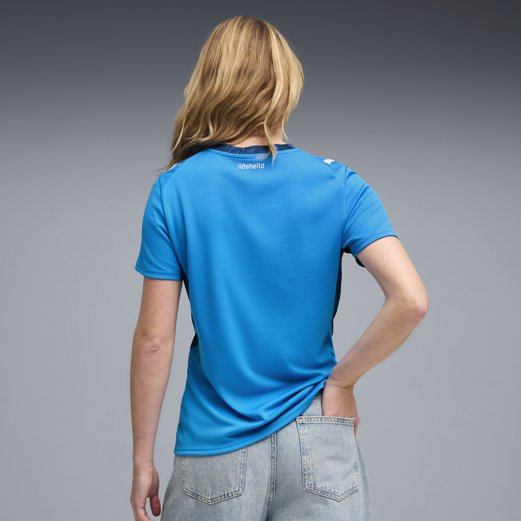 PUMA IJsland 2026 thuisshirt voor Dames, Blauw/Wit, Maat S thumbnail 4