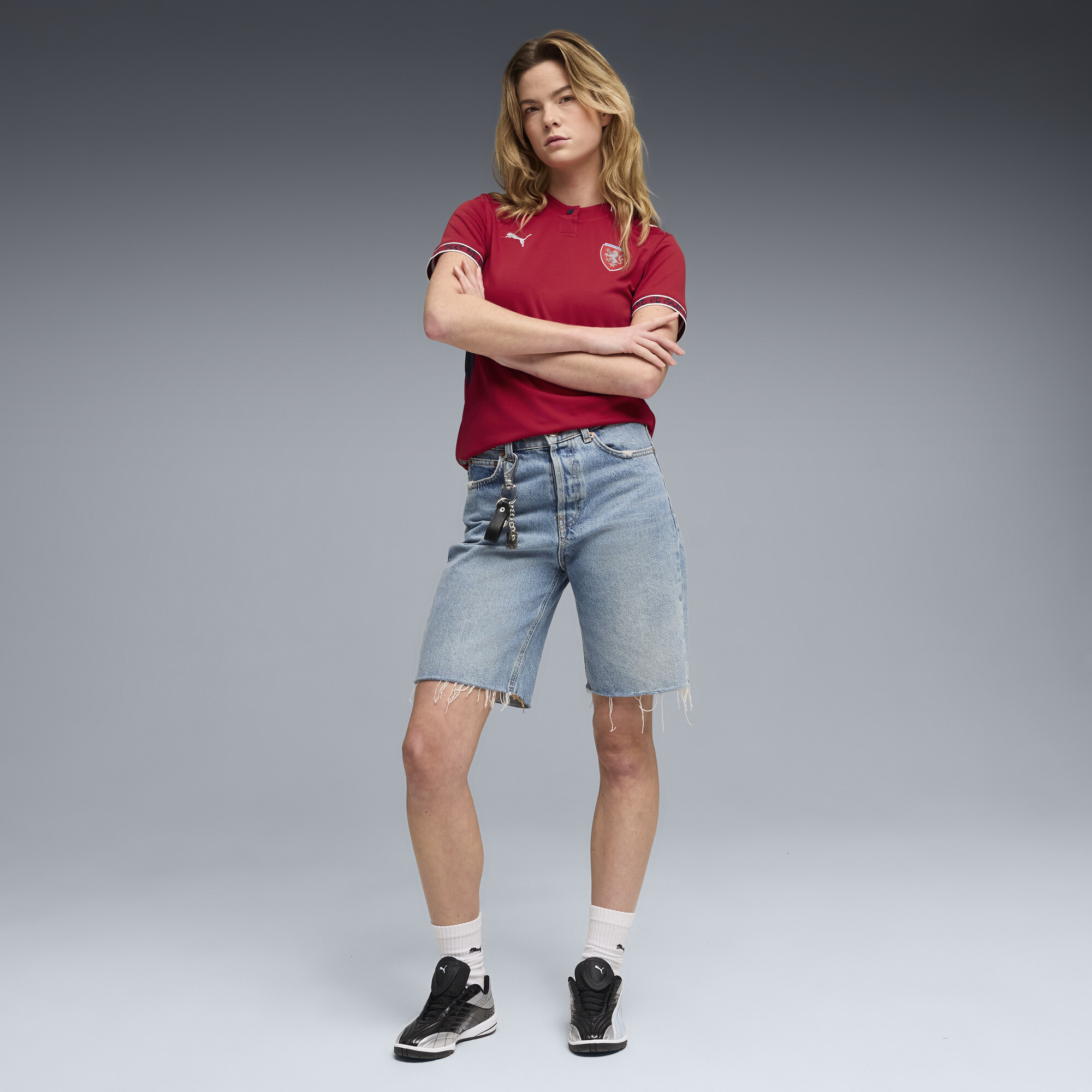 PUMA TsjechiÃ« 2026 thuisshirt voor Dames, Blauw, Maat L thumbnail 5