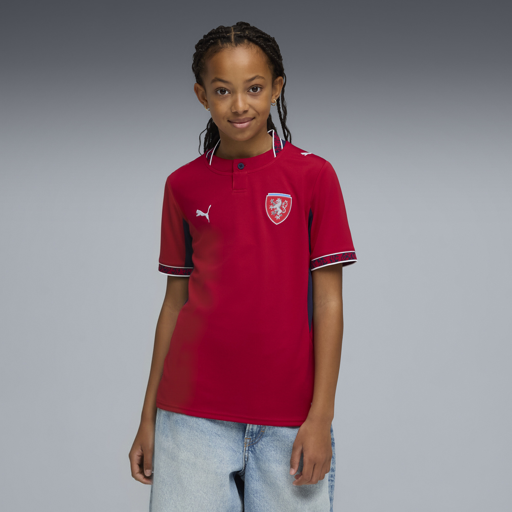 PUMA TsjechiÃ« 2026 thuisshirt, Blauw, Maat 7-8Y thumbnail 6