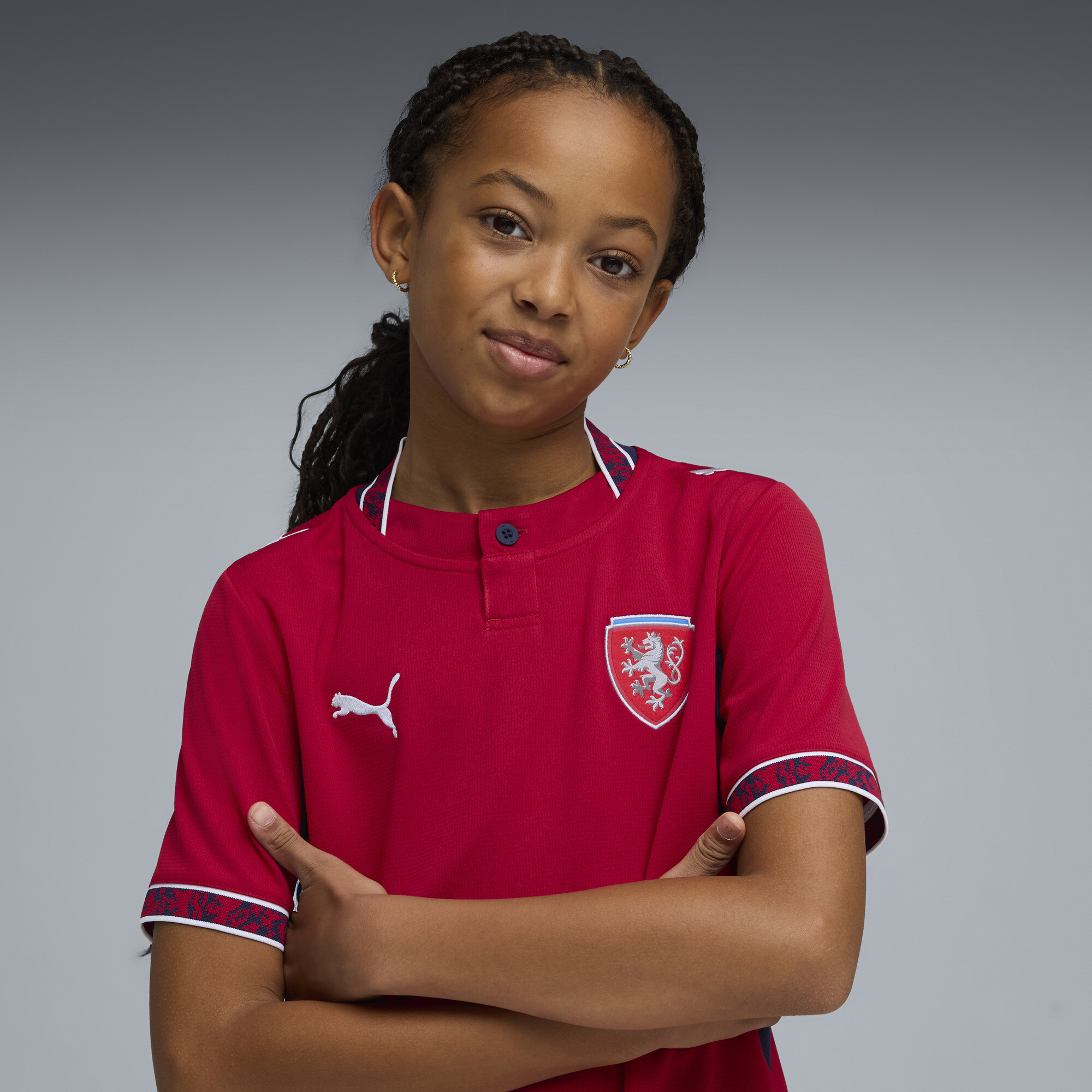 PUMA TsjechiÃ« 2026 thuisshirt, Blauw, Maat 7-8Y thumbnail 5