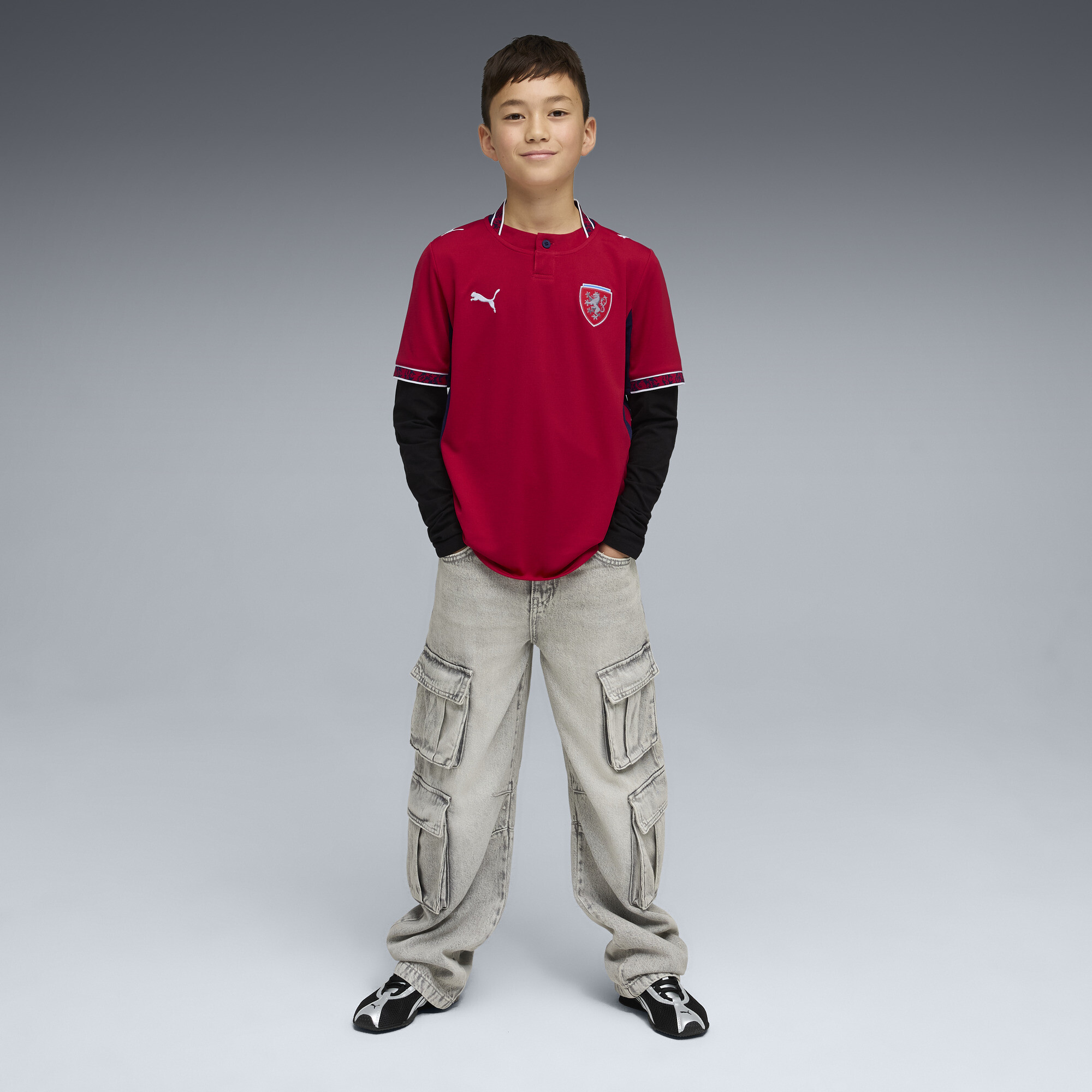 PUMA TsjechiÃ« 2026 thuisshirt, Blauw, Maat 7-8Y thumbnail 4