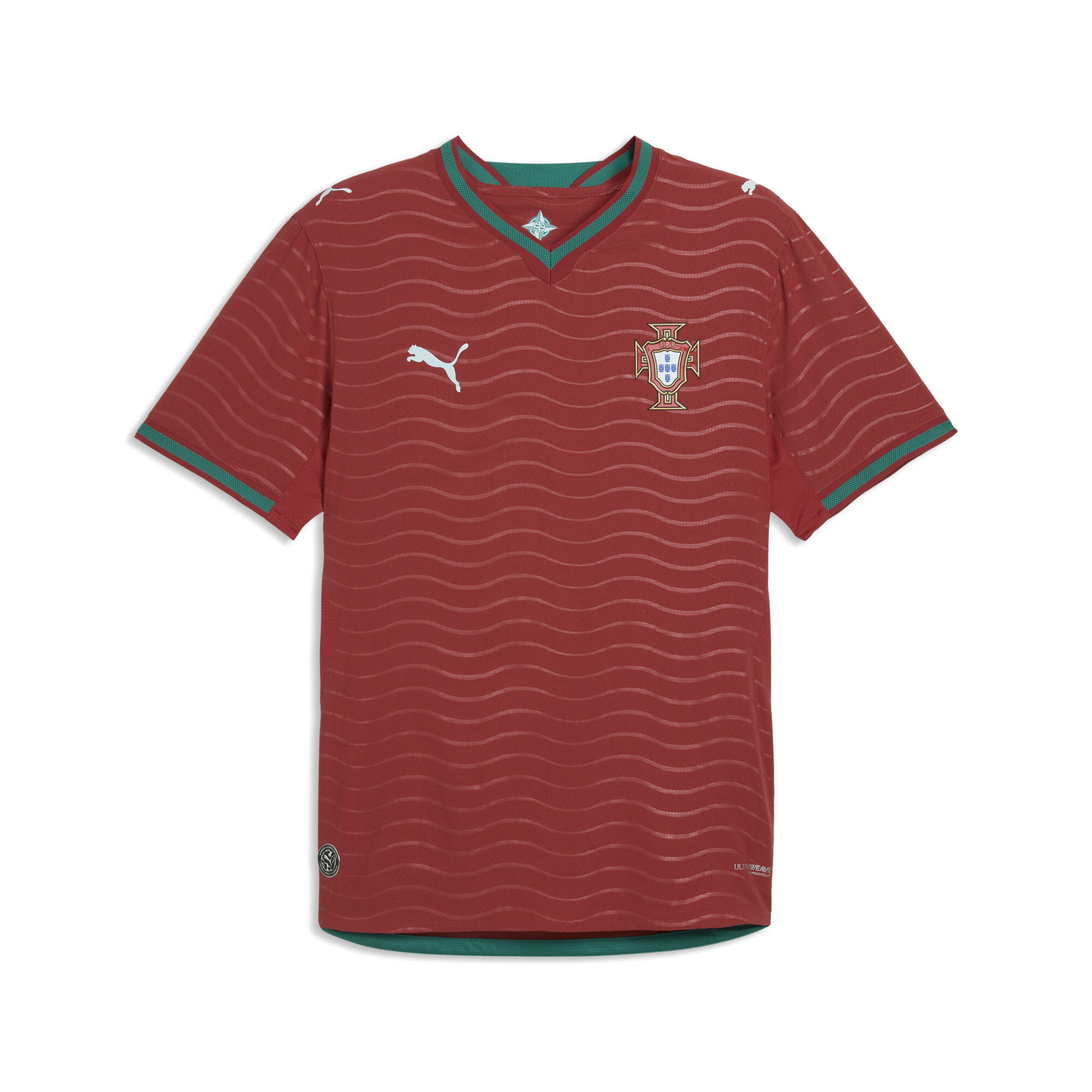PUMA Portugal 2026 Authentic thuisshirt voor Heren, Groen/Rood, Maat XS