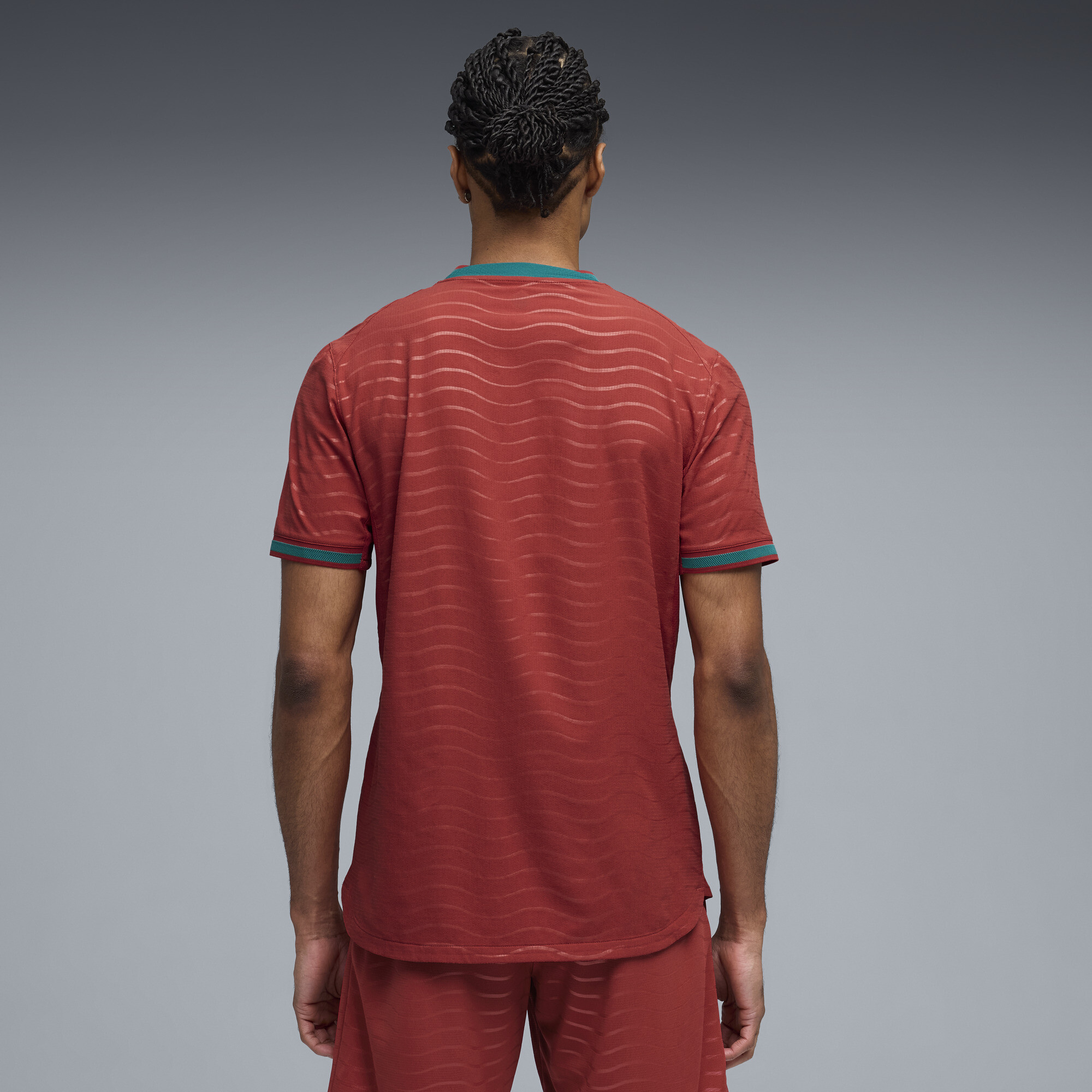 PUMA Portugal 2026 Authentic thuisshirt voor Heren, Groen/Rood, Maat XS thumbnail 4