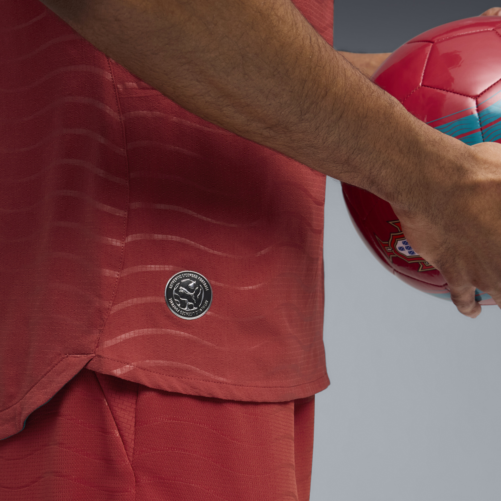 PUMA Portugal 2026 Authentic thuisshirt voor Heren, Groen/Rood, Maat XS thumbnail 3