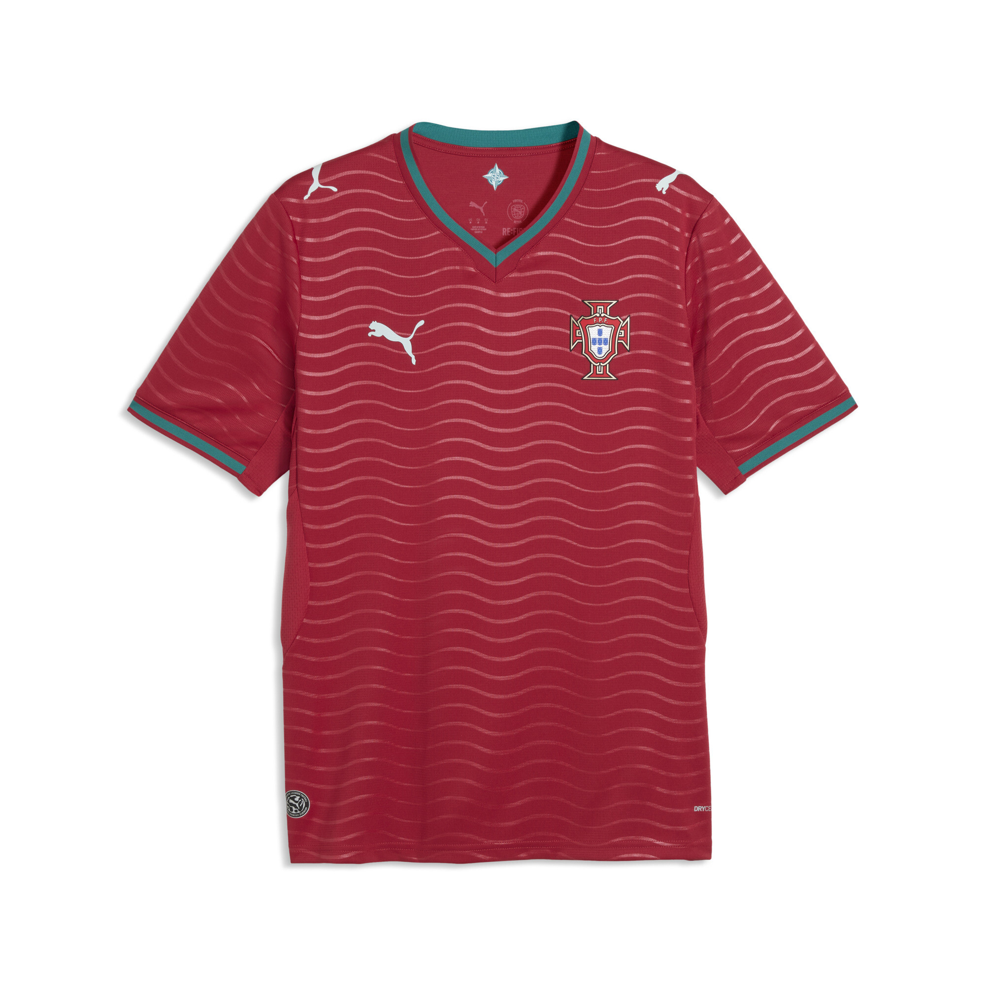 PUMA Portugal 2026 thuisshirt voor Heren, Groen/Rood, Maat XL