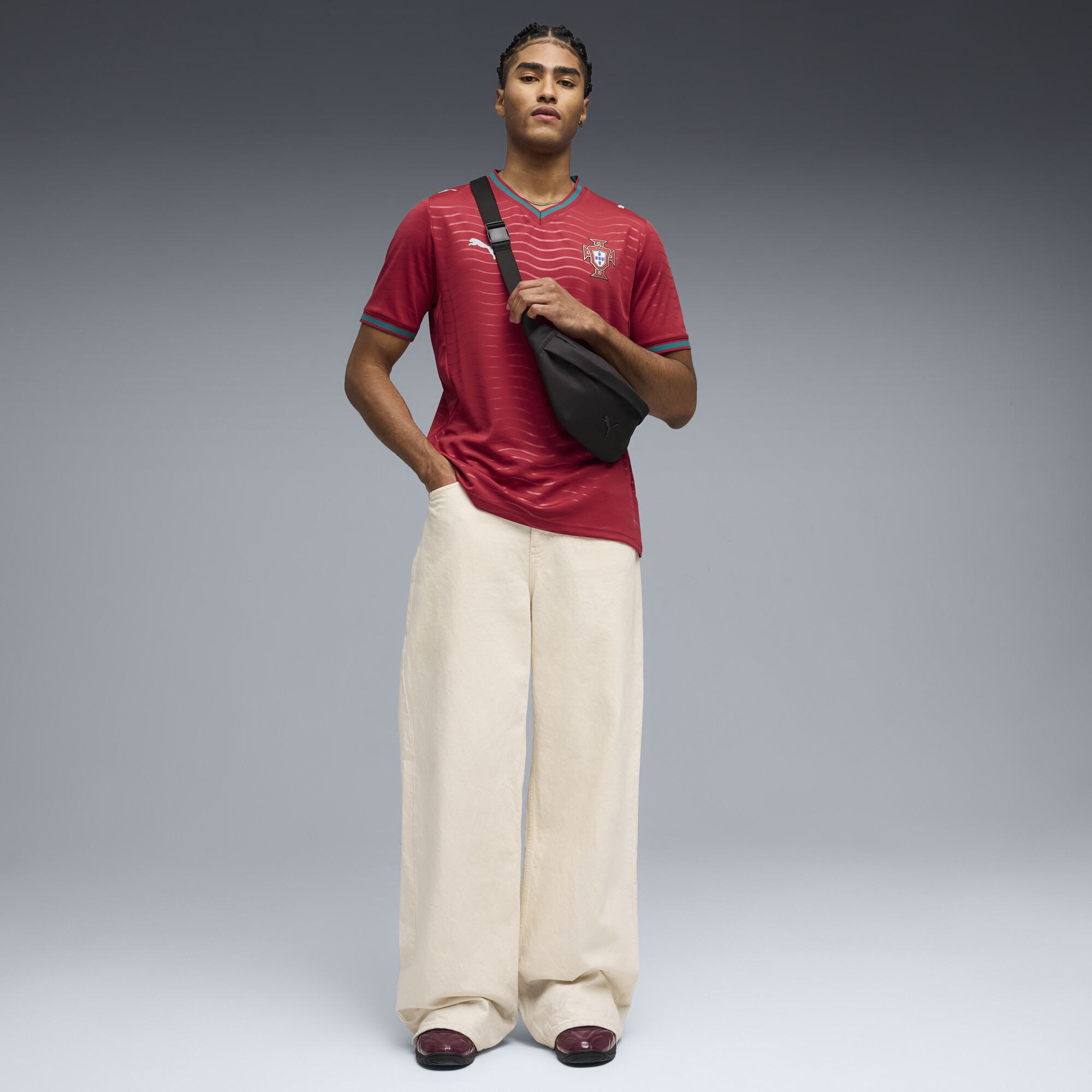 PUMA Portugal 2026 thuisshirt voor Heren, Groen/Rood, Maat XL thumbnail 4