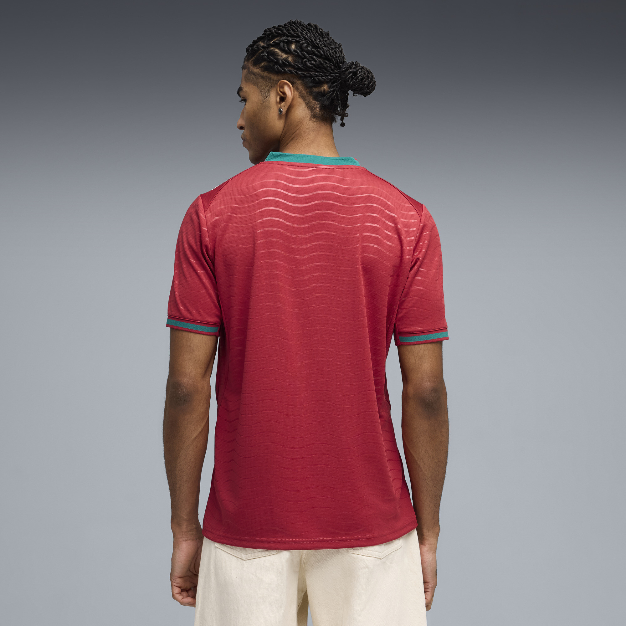 PUMA Portugal 2026 thuisshirt voor Heren, Groen/Rood, Maat XL thumbnail 3