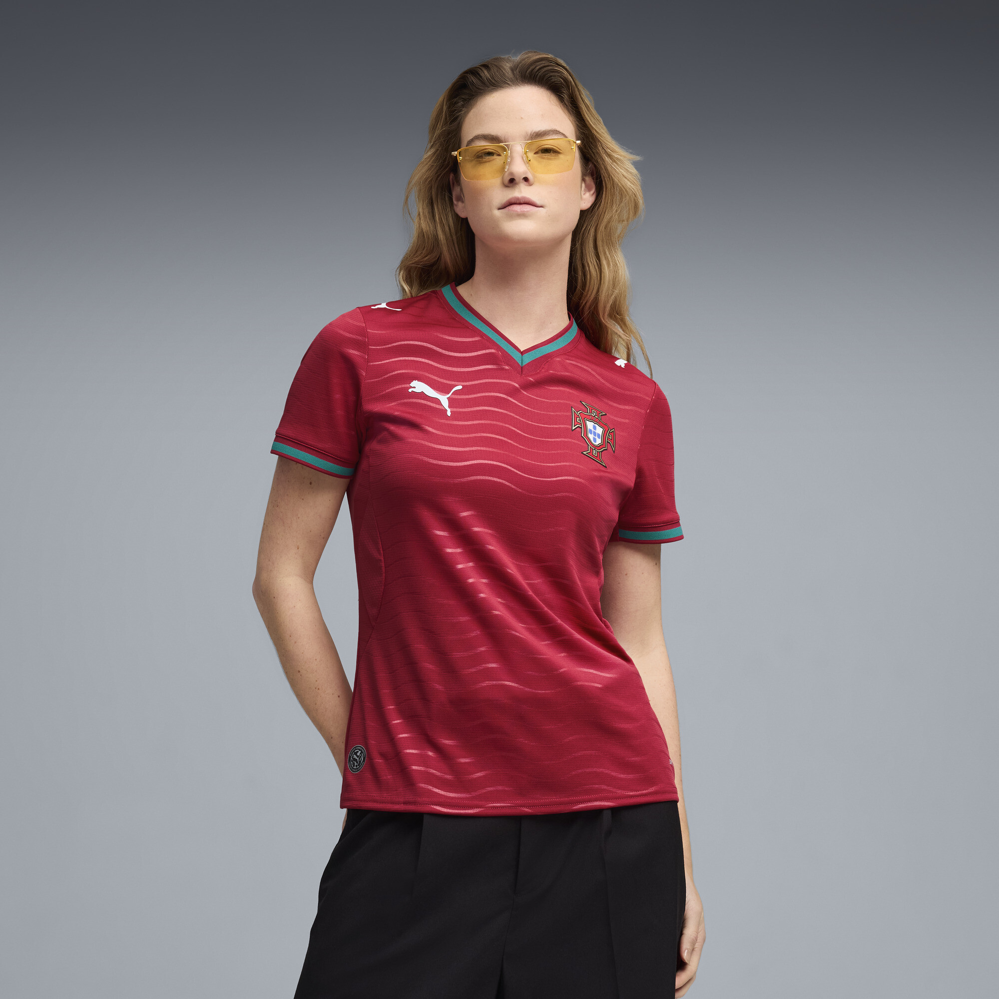 PUMA Portugal 2026 thuisshirt voor Dames, Groen/Rood, Maat XXL thumbnail 7