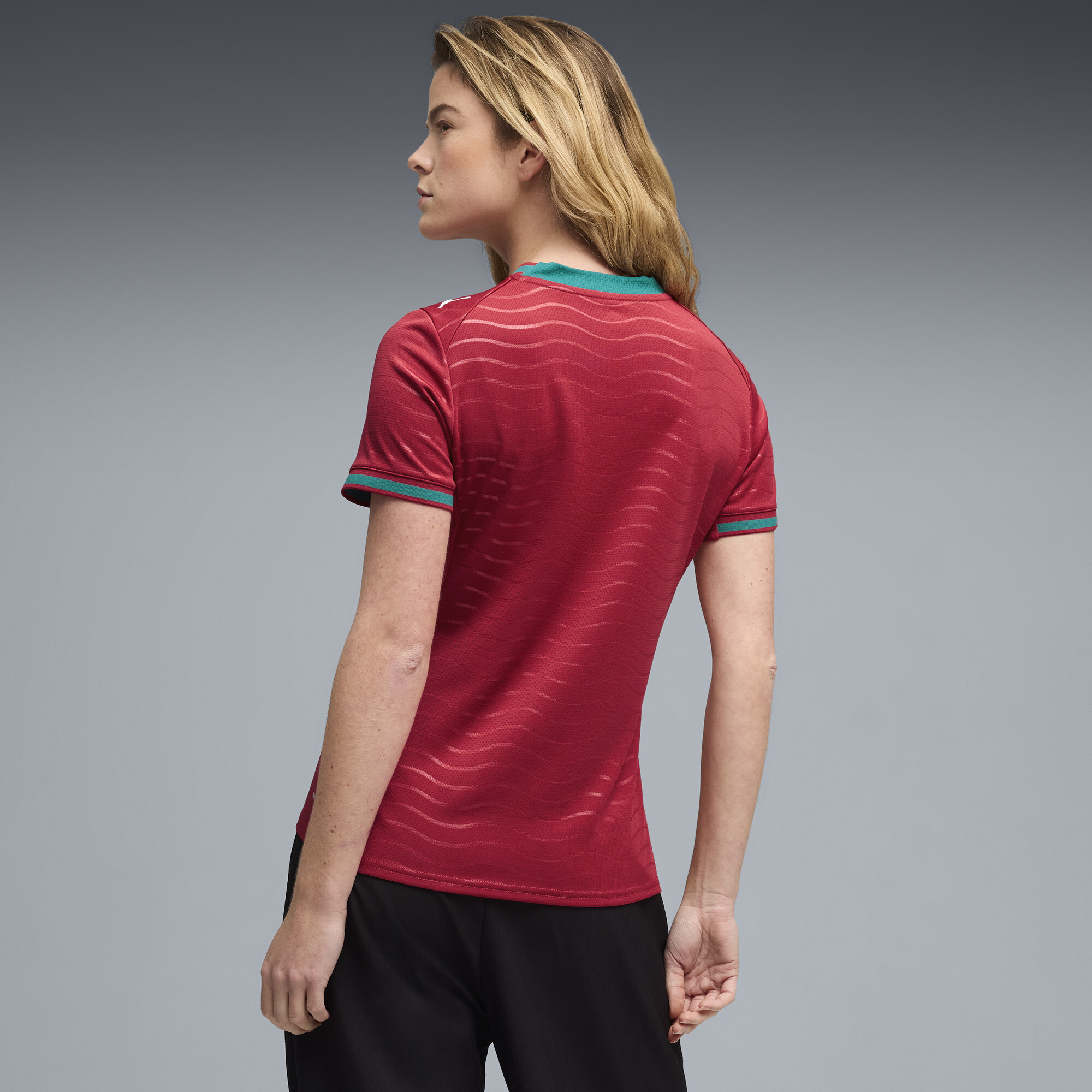 PUMA Portugal 2026 thuisshirt voor Dames, Groen/Rood, Maat XXL thumbnail 4