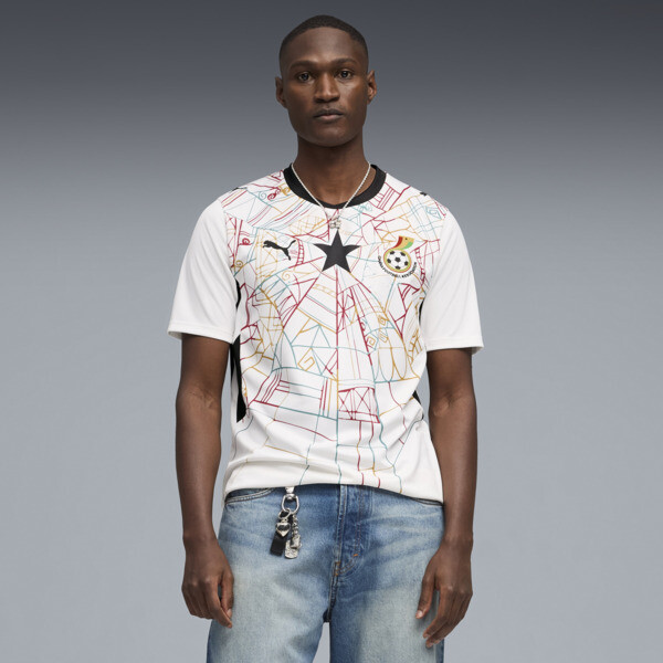 Camiseta PUMA Ghana Local para Hombre En Blanco/Negro