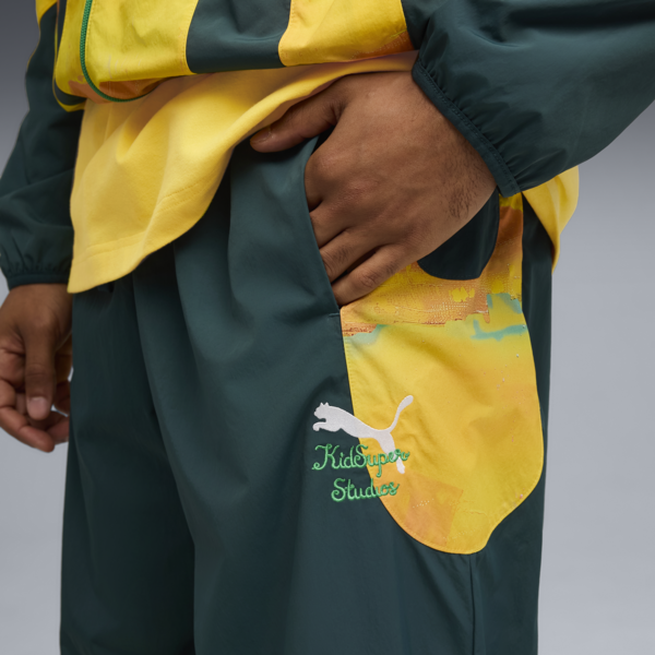 KidSuper MSFC Travel Pant, Green Terrain-Pelé Yellow, large-ZAF