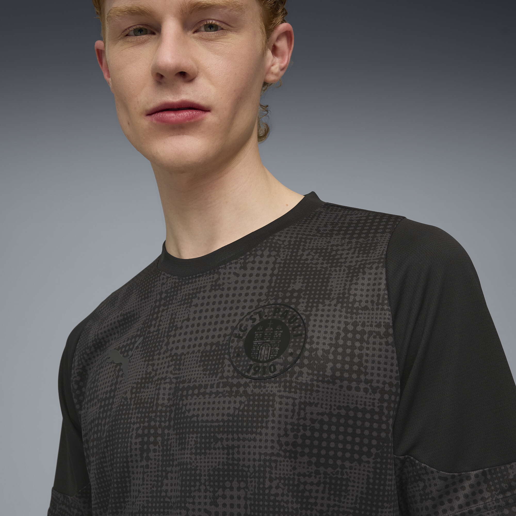 PUMA FC St. Pauli trainingsshirt voor Heren, Zwart/Grijs, Maat XL thumbnail 5
