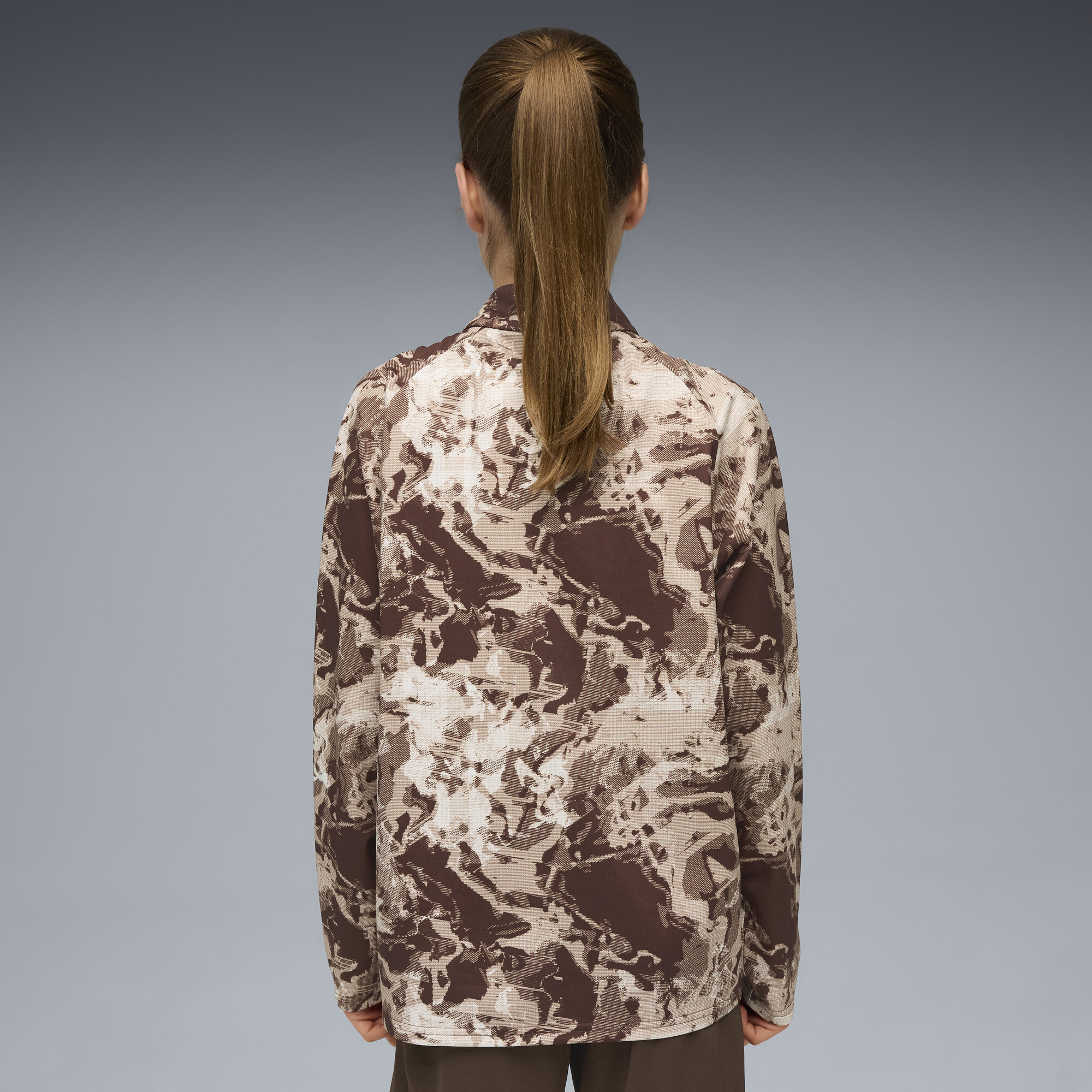 PUMA FC St. Pauli prematch-top met kwartrits, Wit/Bruin, Maat 5-6Y thumbnail 4